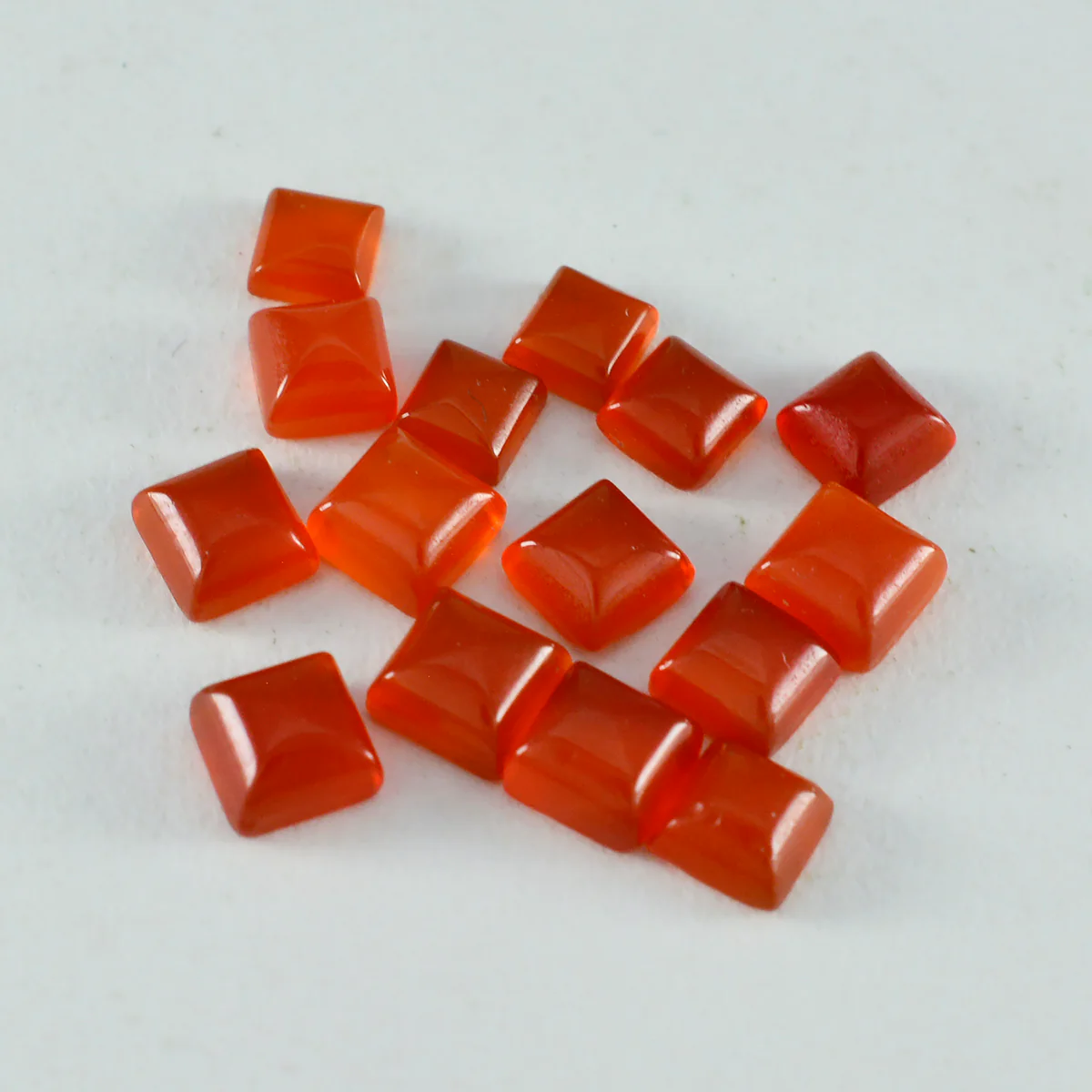 Red Onyx 10PC Tiny 4x4 MM Square Cabochon Red High-Quality semi Precious Precious Gemstone - Image 4