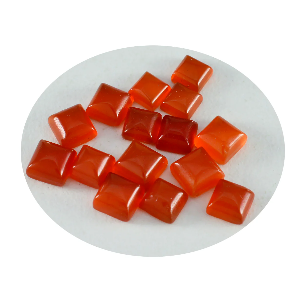 Red Onyx 10PC Tiny 5x5 MM Square Cabochon Red Natural semi Precious Gems - Image 2
