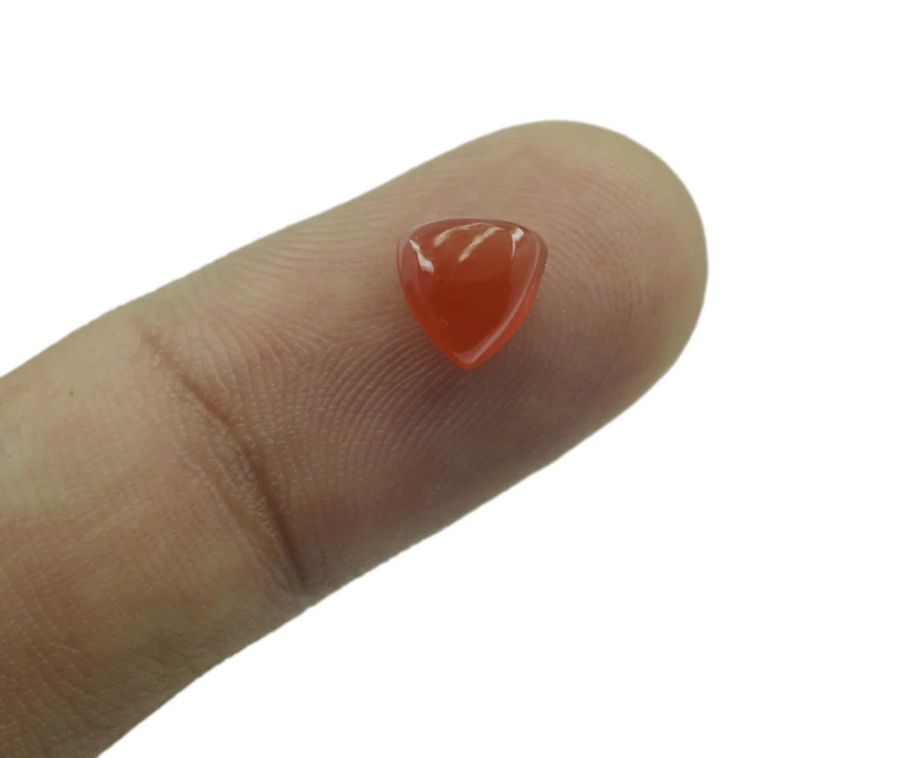 Red Onyx 10PC Tiny 5x5 MM Triangle Cabochon Red Luster semi Precious Loose Gemstones - Image 3