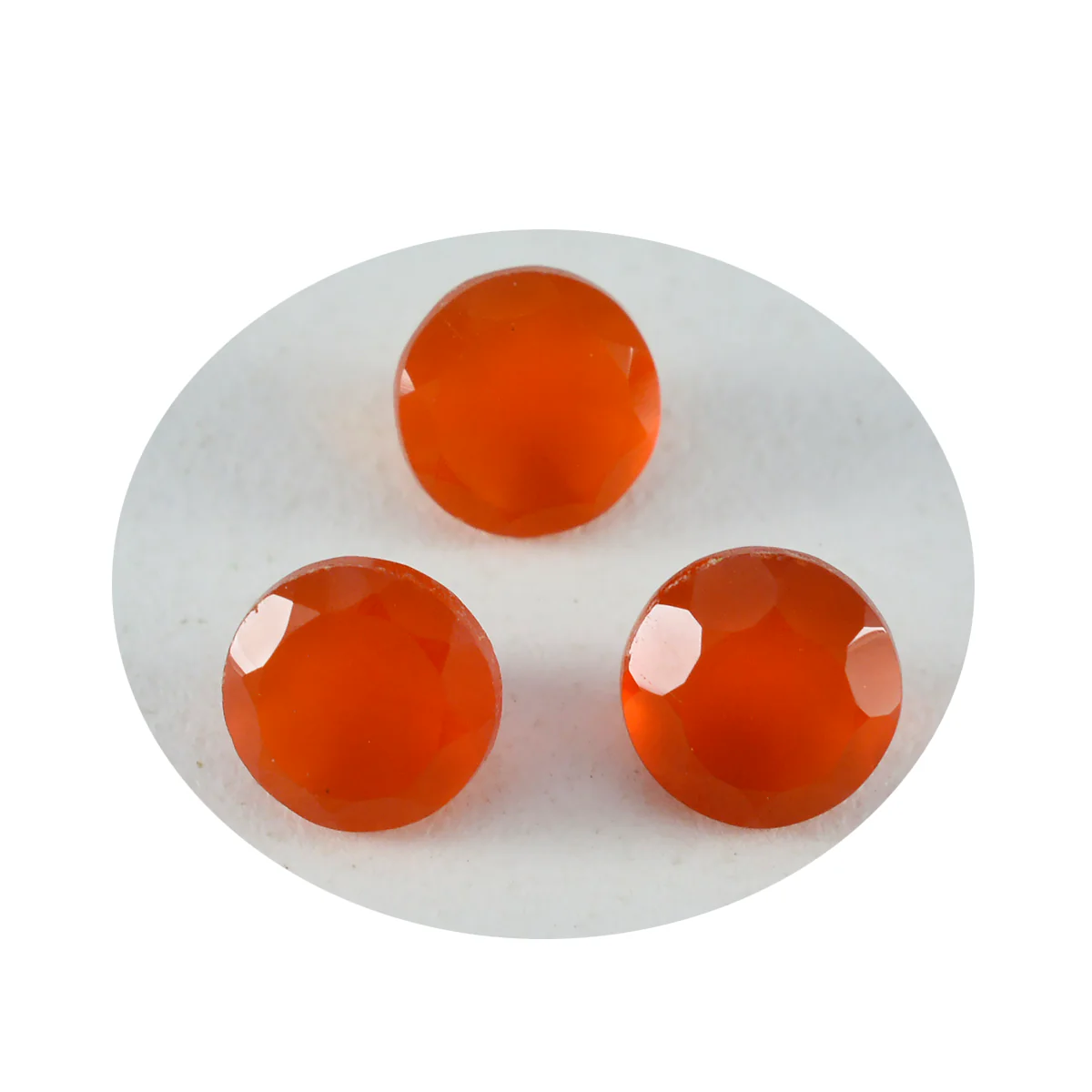 Red Onyx 1PC Large 10x10 MM Round Faceted Red Shine Semi Precious Loose Gems - Image 2