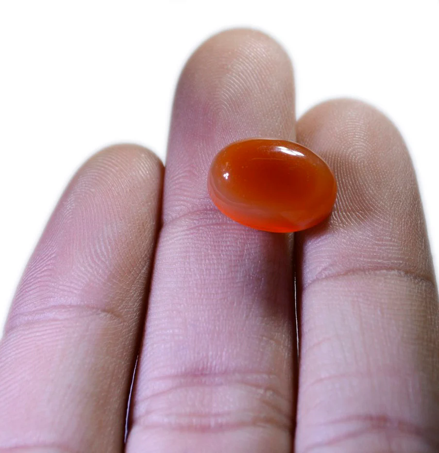 Red Onyx 1PC Large 10x12 MM Oval Cabochon Red Polished semi Precious Loose Gemstones - Image 3