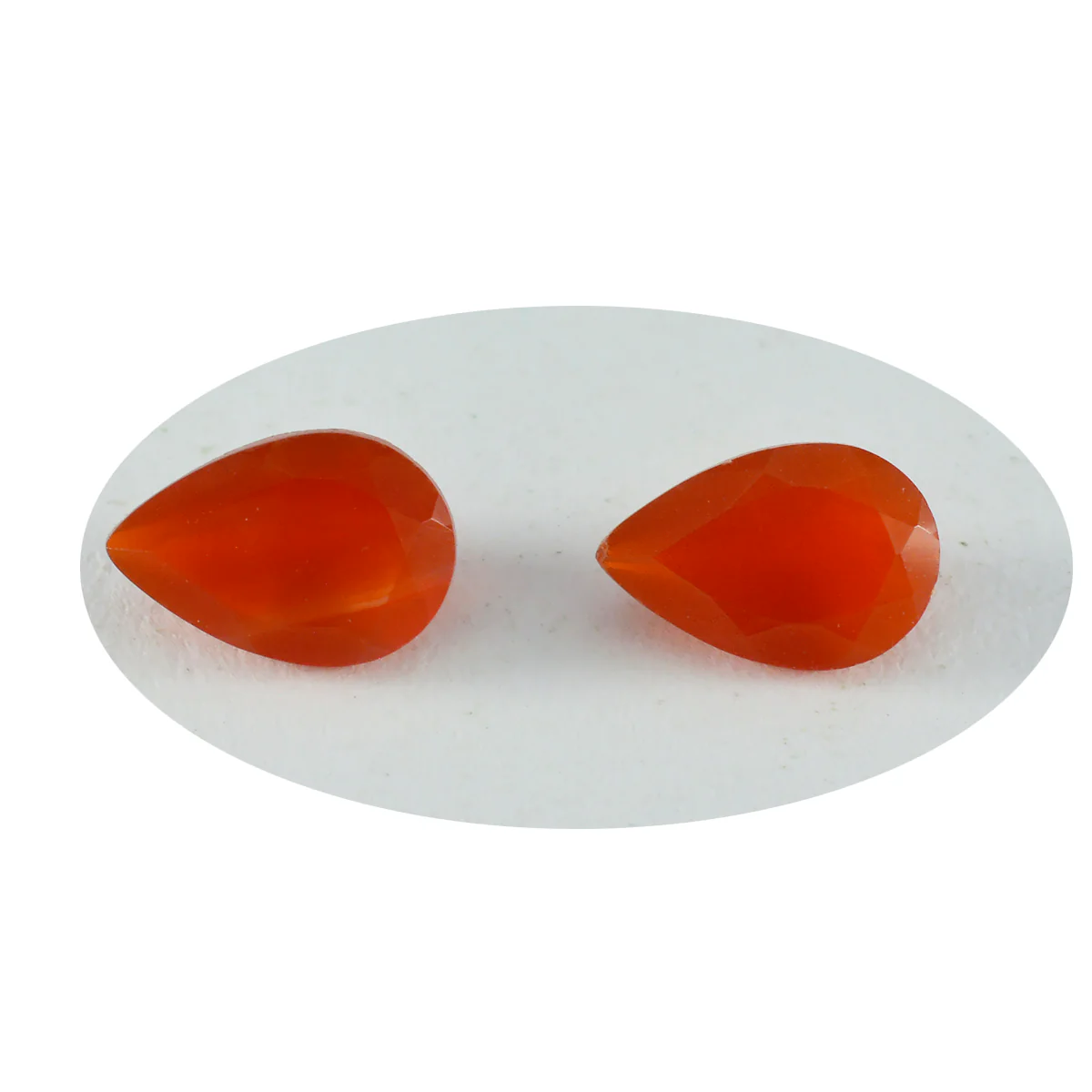 Red Onyx 1PC Large 10x12 MM Pear Faceted Red Shine Semi Precious Loose Gemstones - Image 2