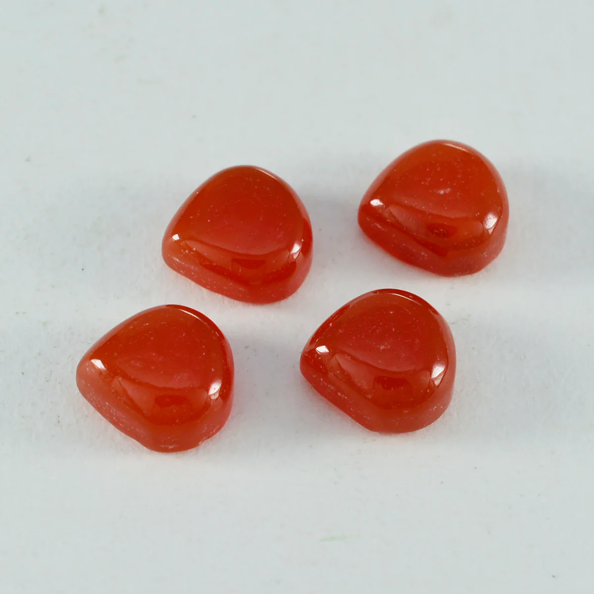 Red Onyx 1PC Large 11x11 MM Heart Cabochon Red Lustrous semi Precious Loose Gemstone - Image 3
