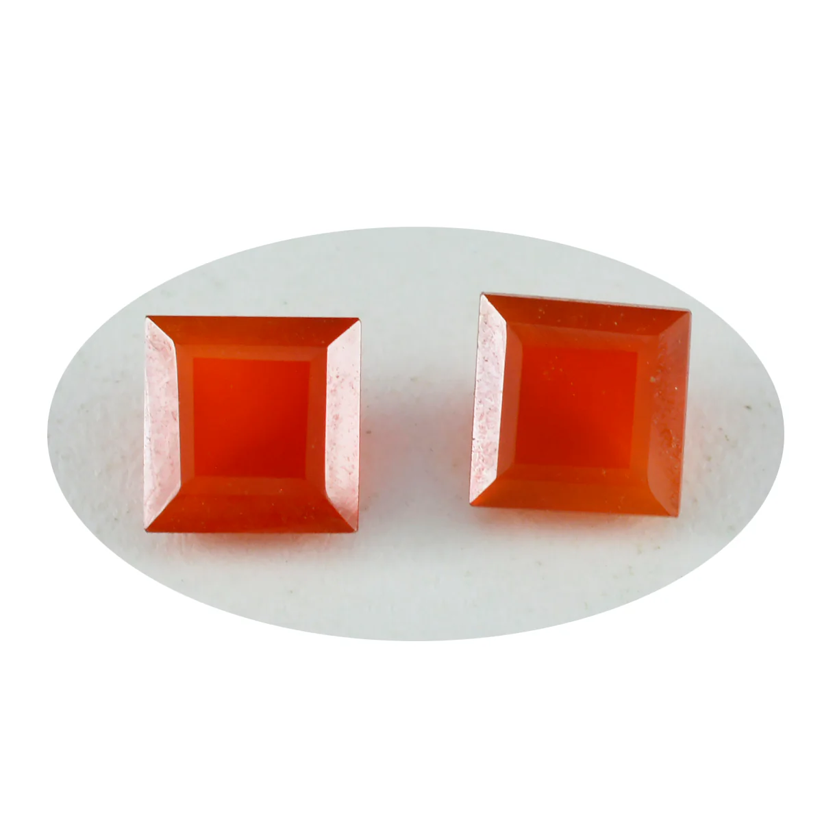 Red Onyx 1PC Medium 9x9 MM Square Faceted Red Lustrous Semi Precious Gems - Image 2