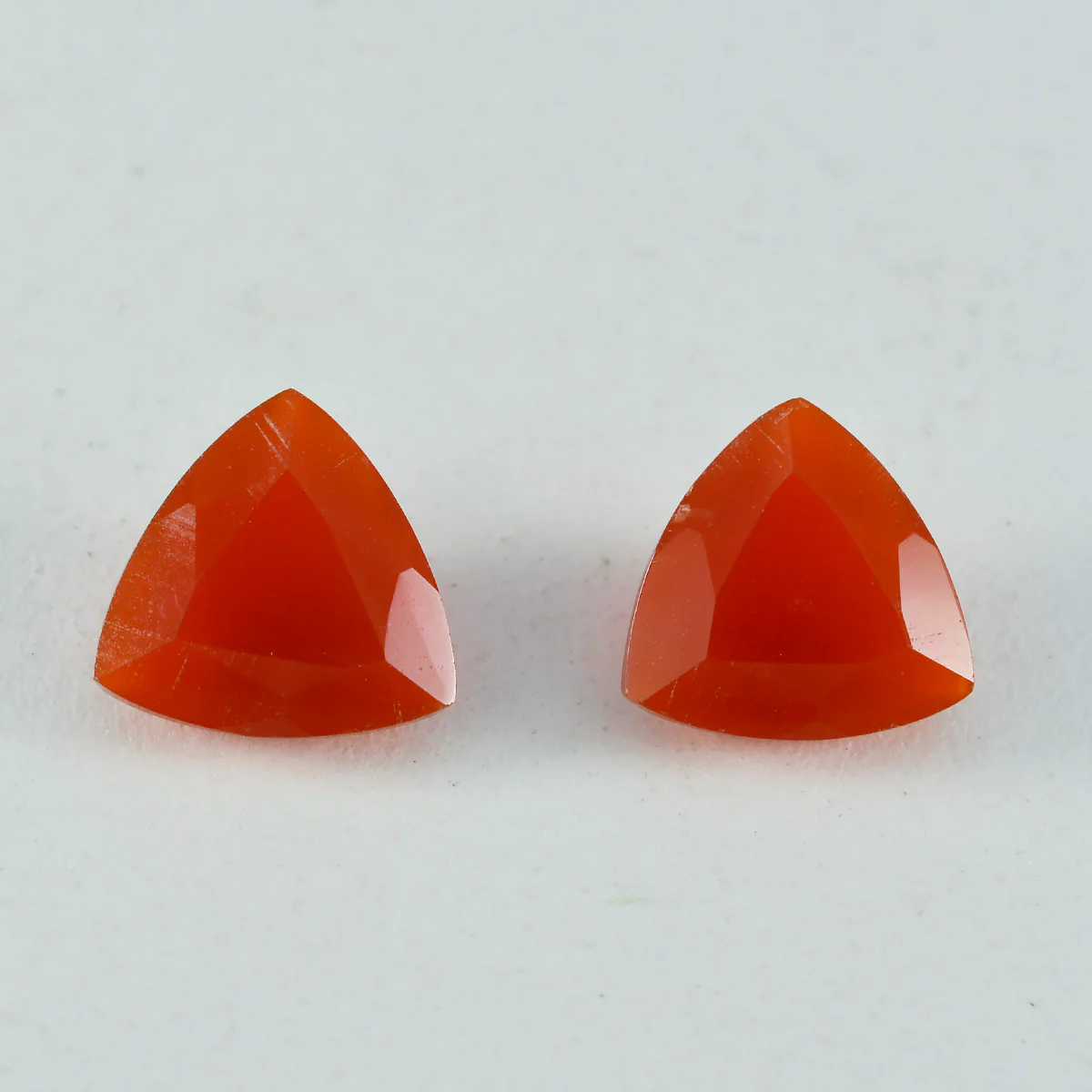 Red Onyx 1PC Medium 9x9 MM Triangle Faceted Red Lustrous Semi Precious Gems - Image 4
