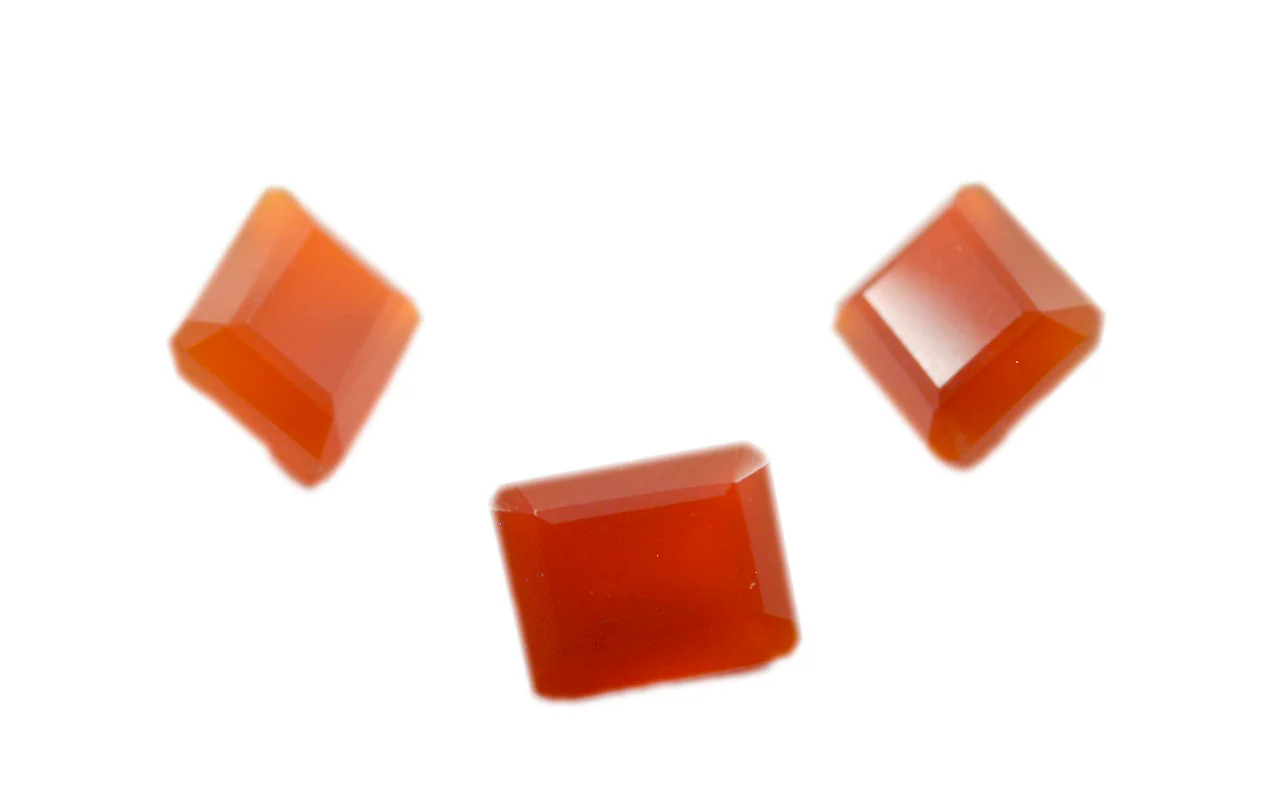 Red Onyx 1PC Small 6x8 MM Emerald Faceted Red Sparkling Semi Precious Loose Gemstone