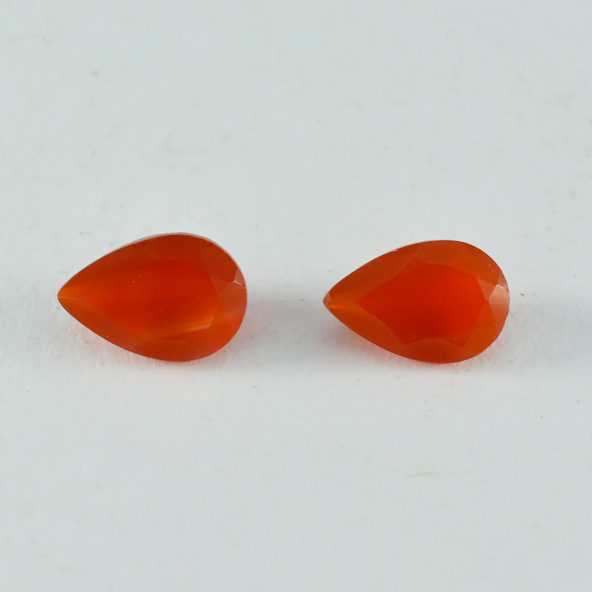 Red Onyx 1PC Small 6x8 MM Pear Faceted Red Fiery Semi Precious Gems