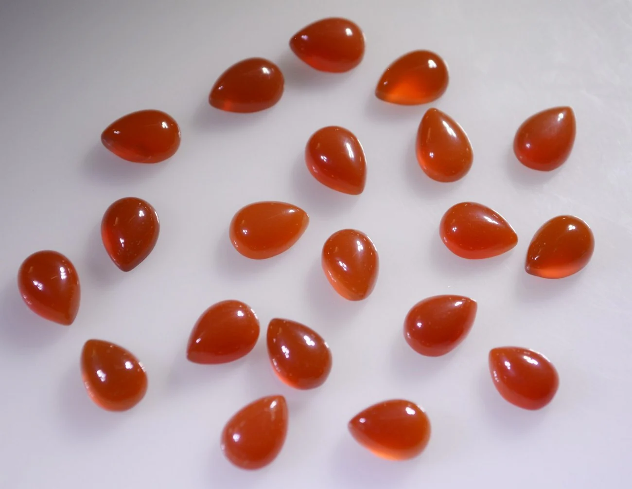 Red Onyx 1PC Small 6x9 MM Pear Cabochon Red Sparkling semi Precious Loose Gemstone - Image 3