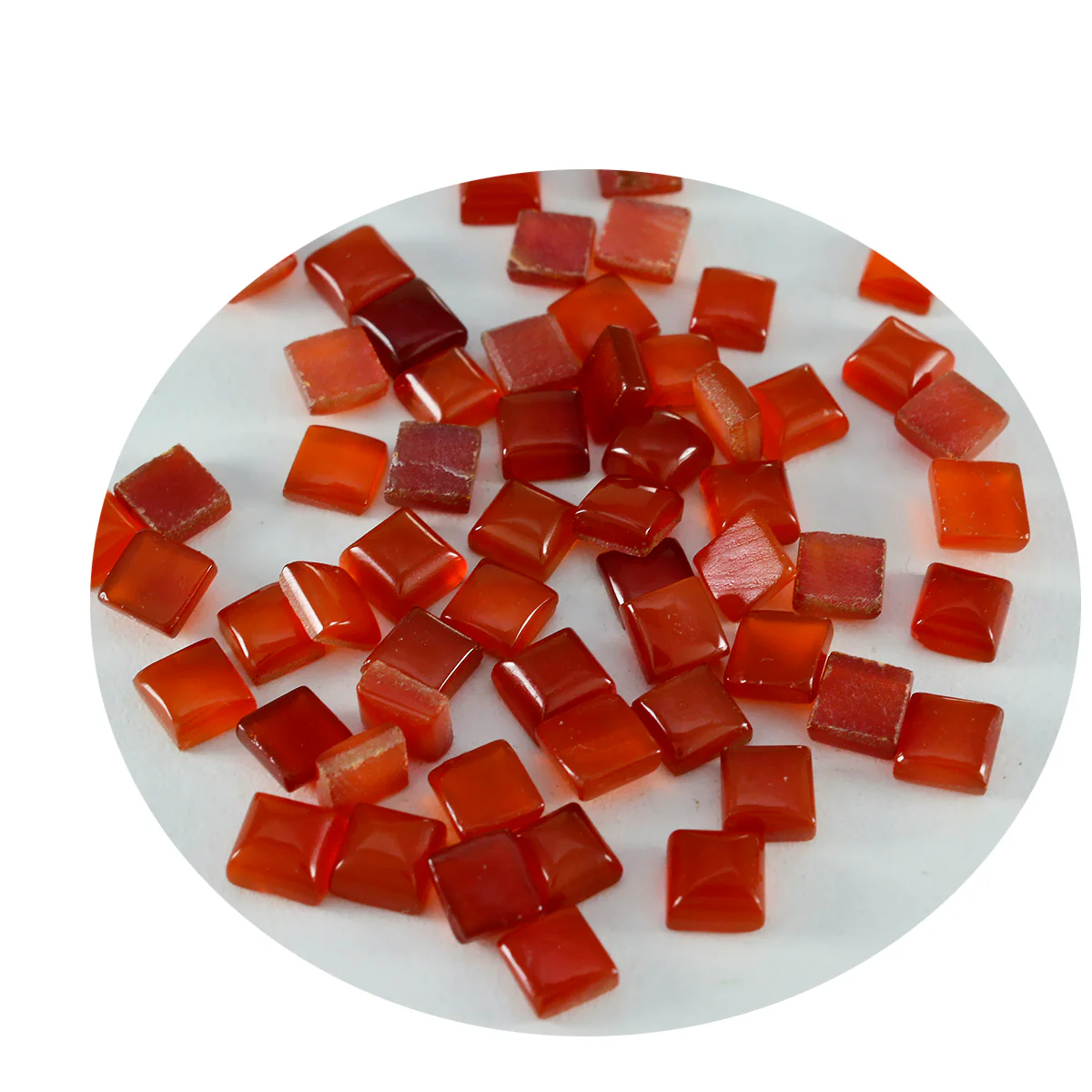 Red Onyx 1PC Small 7x7 MM Square Cabochon Red Superior semi Precious Loose Gemstone - Image 2