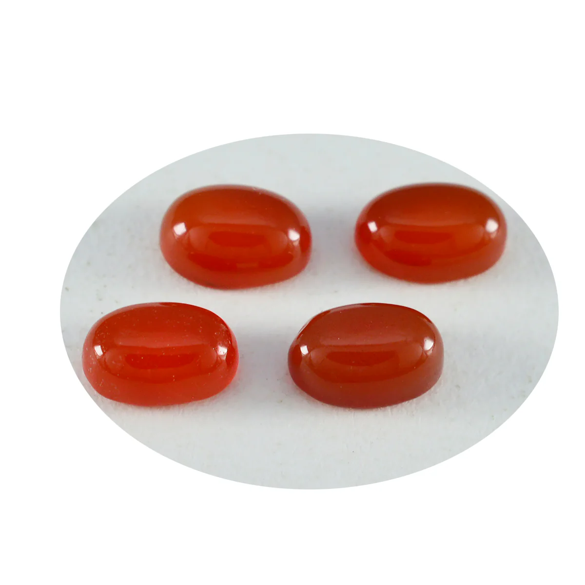 Red Onyx 1PC Small 7x9 MM Oval Cabochon Red Superior semi Precious Semi Precious Gemstone - Image 2