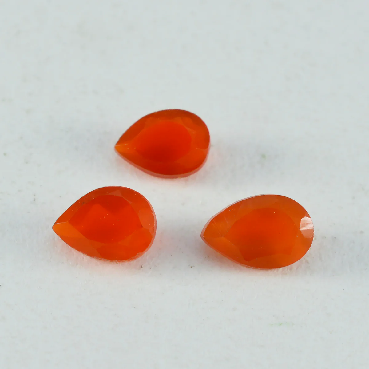 Red Onyx 1PC Small 7x9 MM Pear Faceted Red Sparkling Semi Precious Loose Gemstone