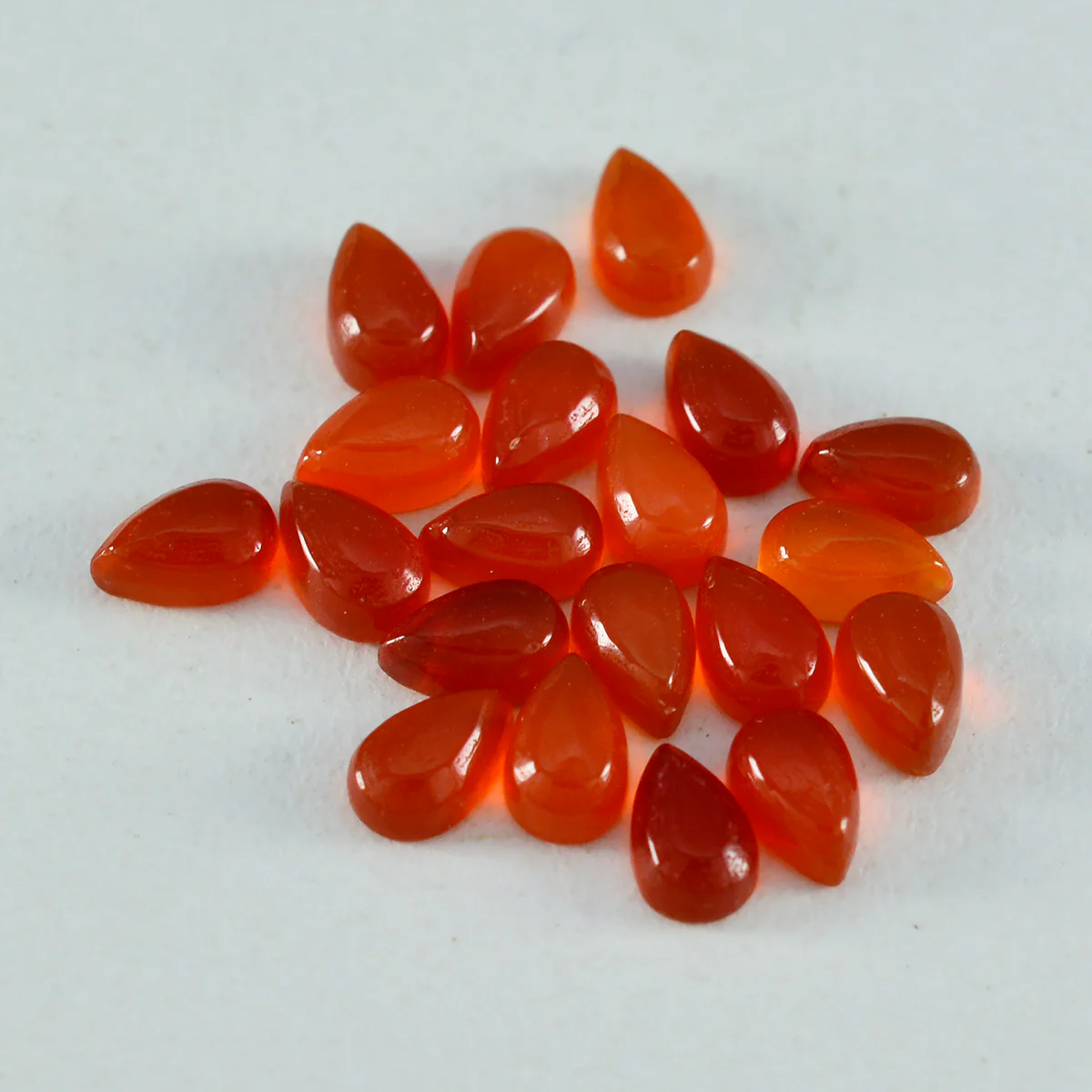 Red Onyx 1PC Tiny 5x7 MM Pear Cabochon Red Fiery semi Precious Gems - Image 4
