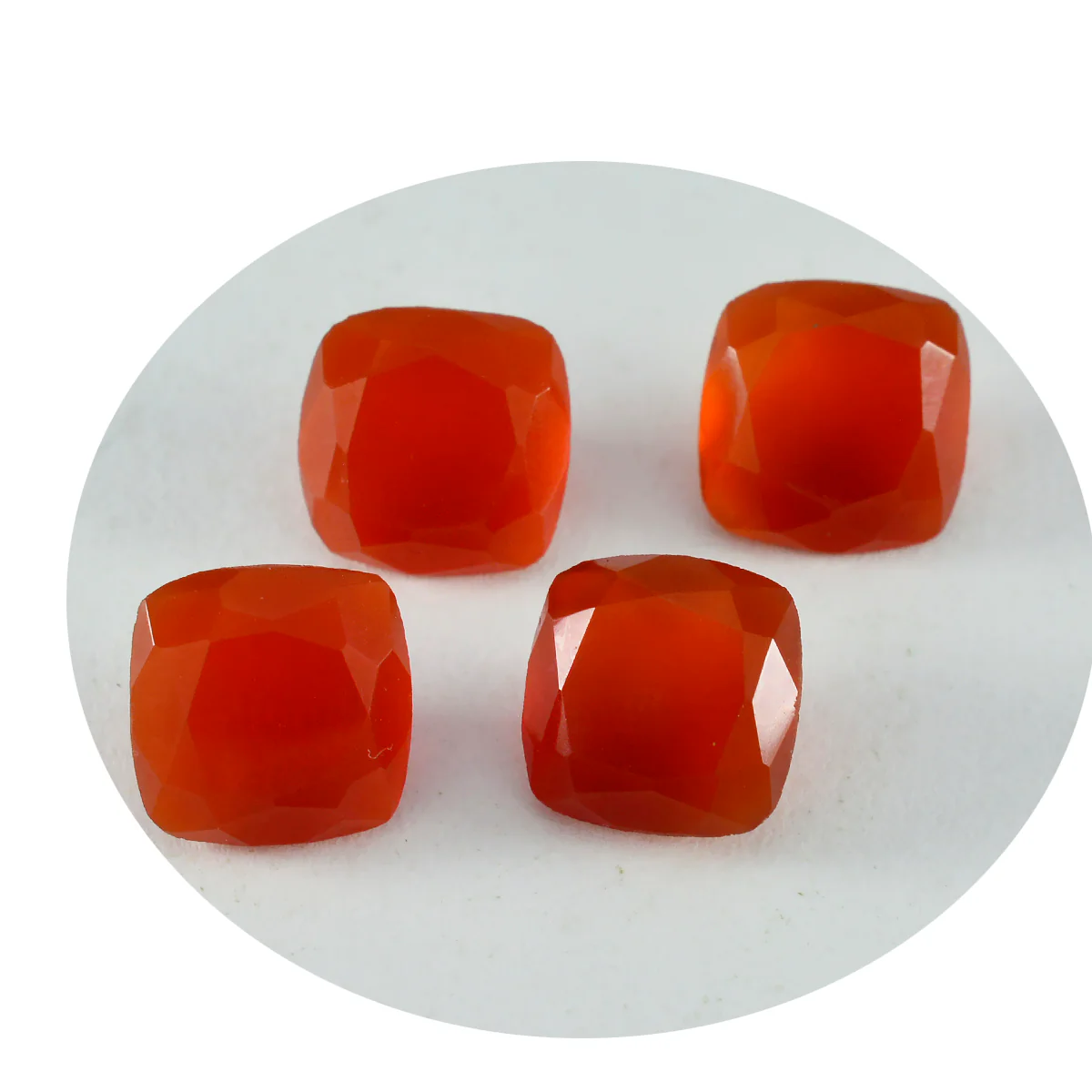 Red Onyx 1PC Tiny 6x6 MM Cushion Faceted Red Polished Semi Precious Loose Gems