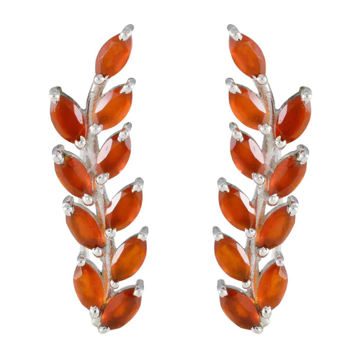 Red Onyx American Genesis multiple Stud Red 92.5 Silver Earring