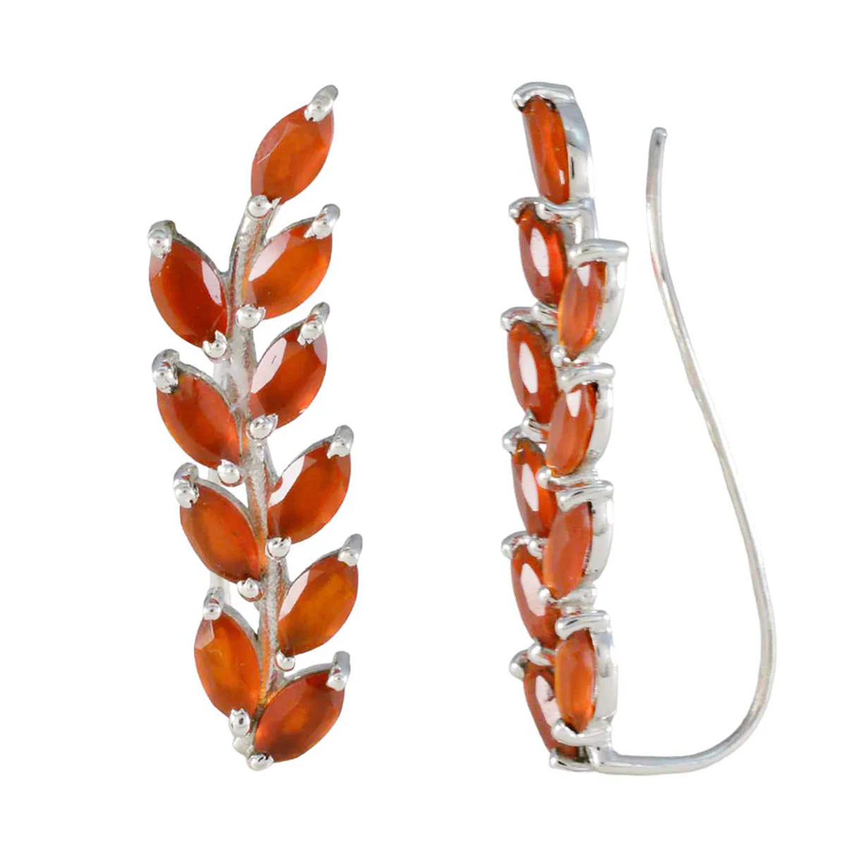 Red Onyx American Genesis multiple Stud Red 92.5 Silver Earring - Image 2