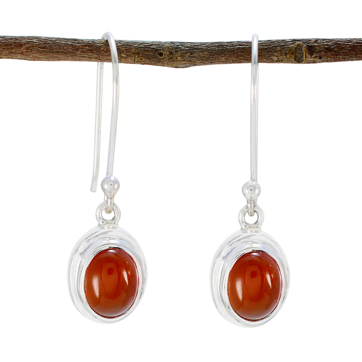 Red Onyx Egyptian Camila multiple Dangle Red 925 Silver Earring