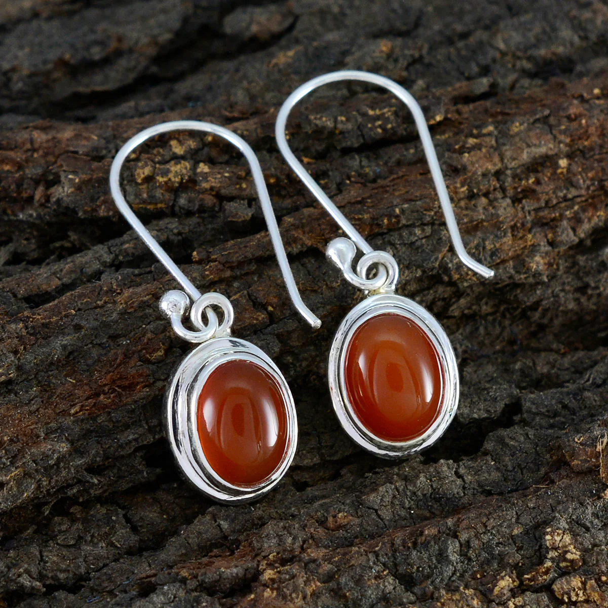 Red Onyx Egyptian Camila multiple Dangle Red 925 Silver Earring - Image 3