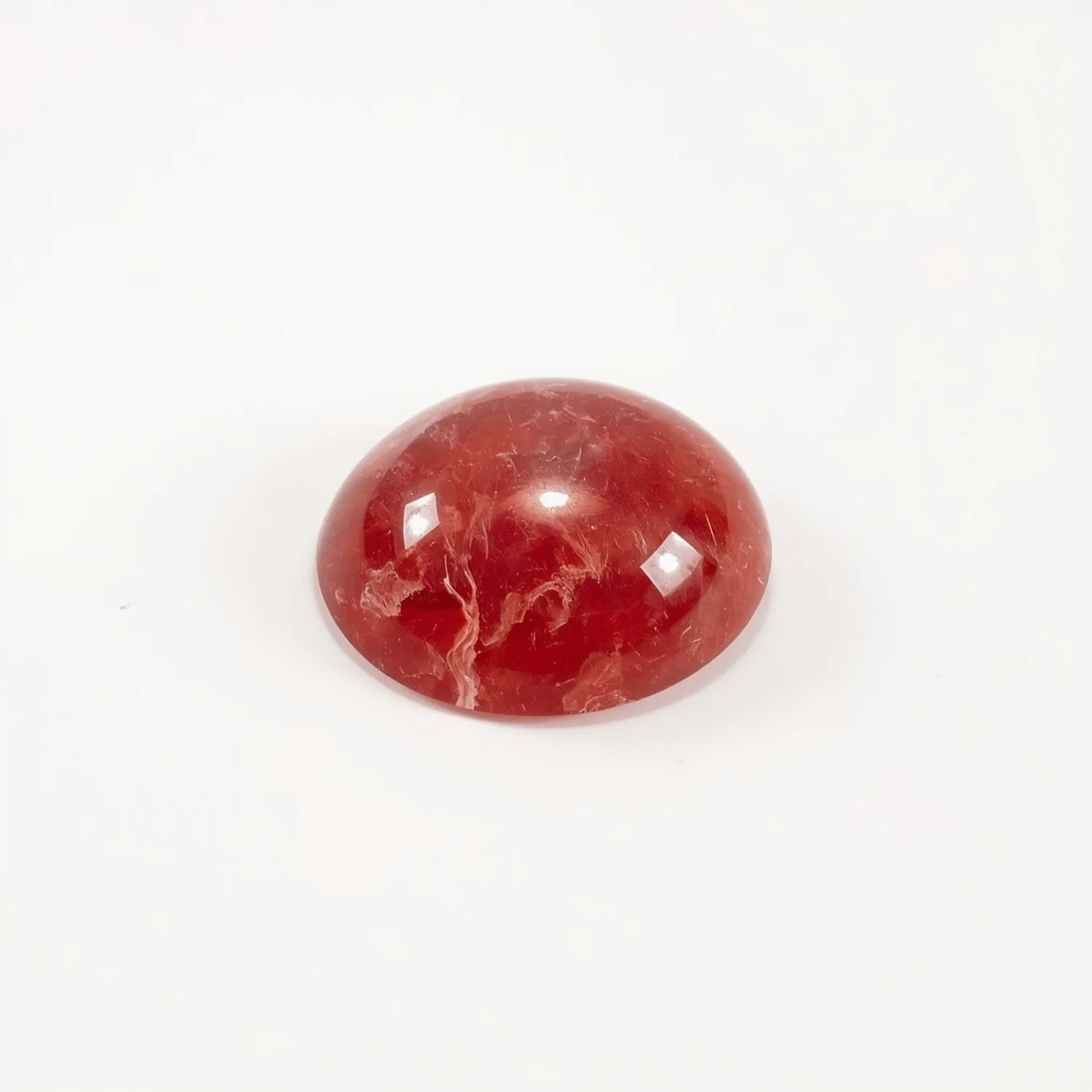 Red Strawberry Quartz 10PC Tiny 3x3 MM Round Cabochon Red Lustrous semi Precious Loose Gemstone