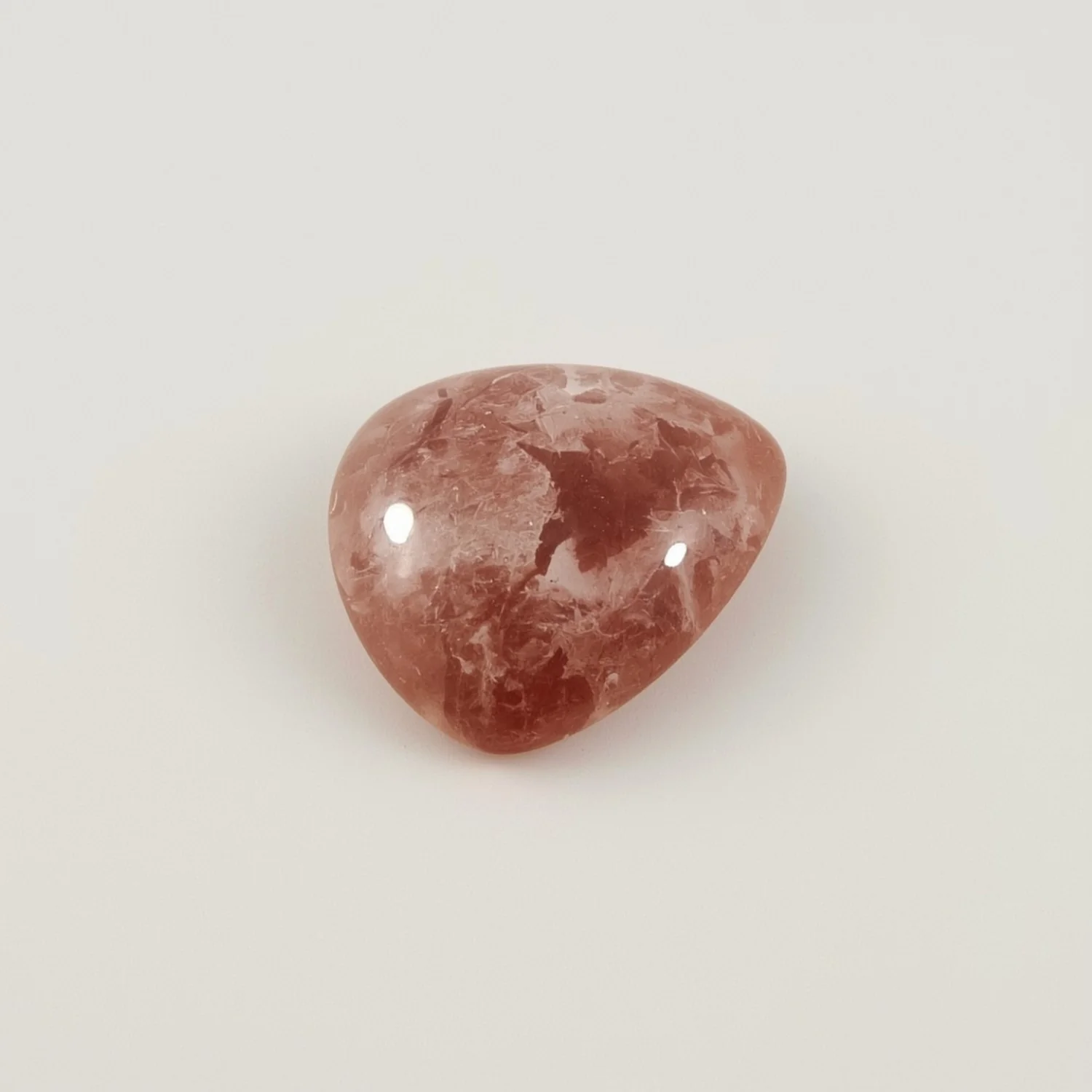 Red Strawberry Quartz 10PC Tiny 5x5 MM Triangle Cabochon Red Fiery semi Precious Gems - Image 2