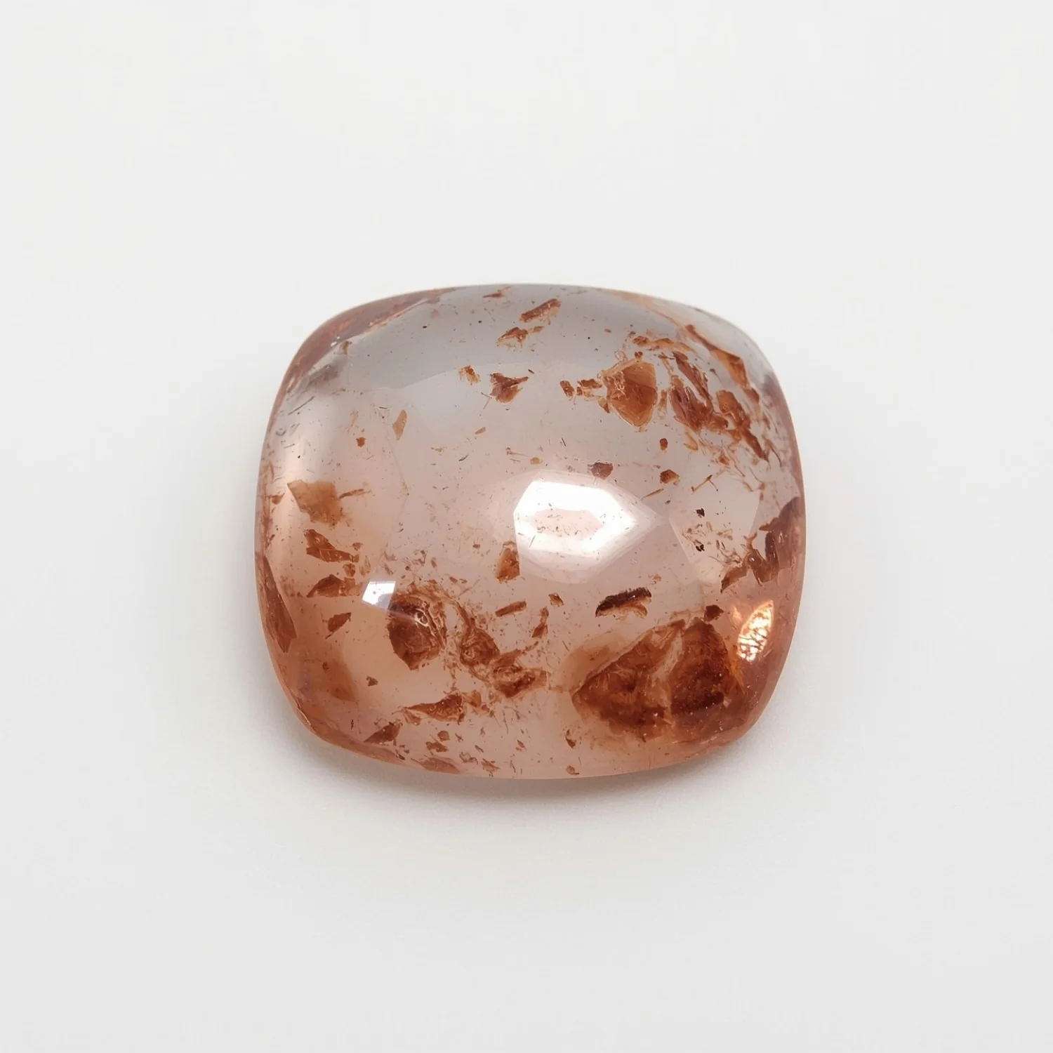 Red Strawberry Quartz 1PC Large 11x11 MM Cushion Cabochon Red Lustrous semi Precious Semi Precious Gemstone