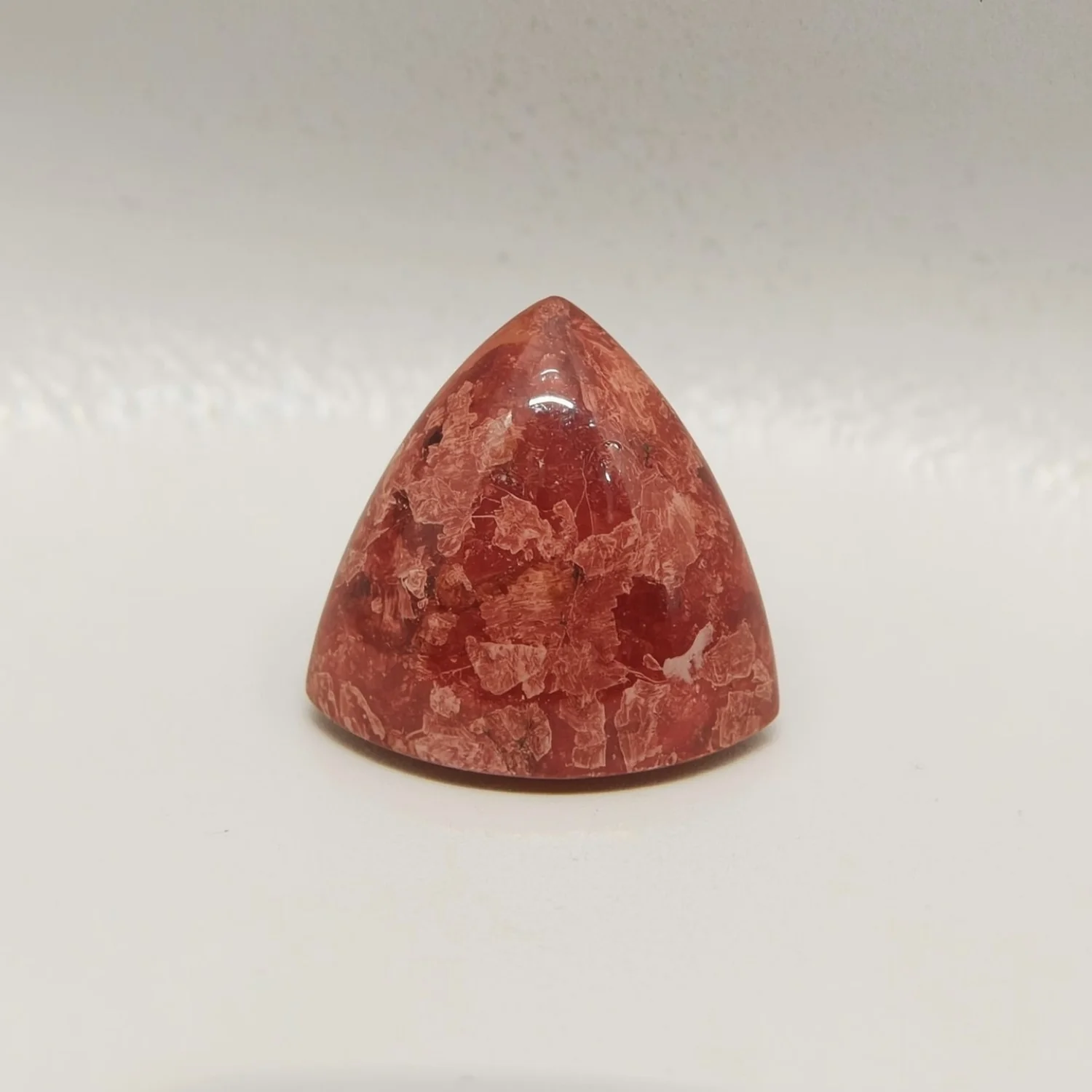 Red Strawberry Quartz 1PC Large 11x11 MM Triangle Cabochon Red Lustrous semi Precious Gems