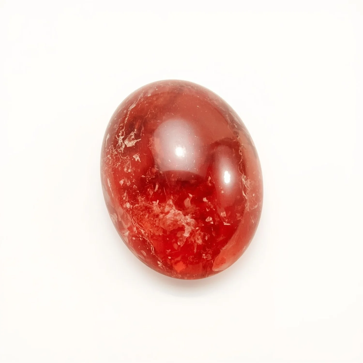 Red Strawberry Quartz 1PC Large 9x11 MM Oval Cabochon Red Superior semi Precious Gems
