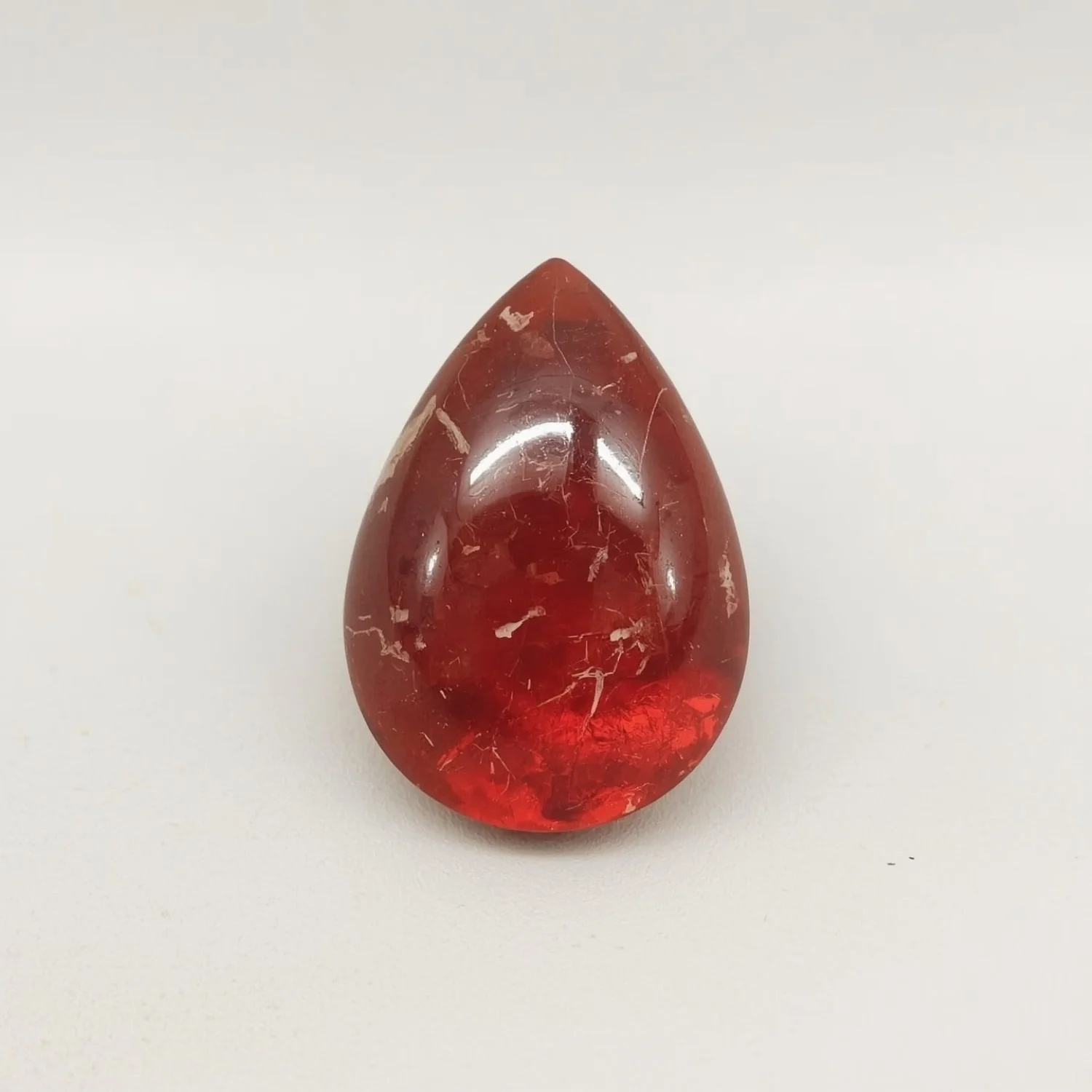Red Strawberry Quartz 1PC Large 9x11 MM Pear Cabochon Red Polished semi Precious Precious Gemstone