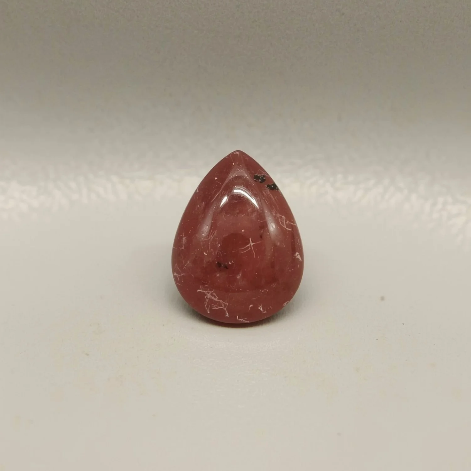 Red Strawberry Quartz 1PC Medium 7x10 MM Pear Cabochon Red Brilliant semi Precious Loose Gemstones