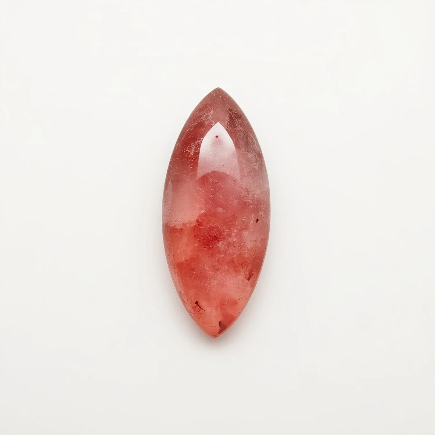 Red Strawberry Quartz 1PC Medium 7x14 MM Marquise Cabochon Red Pure semi Precious Precious Gemstone