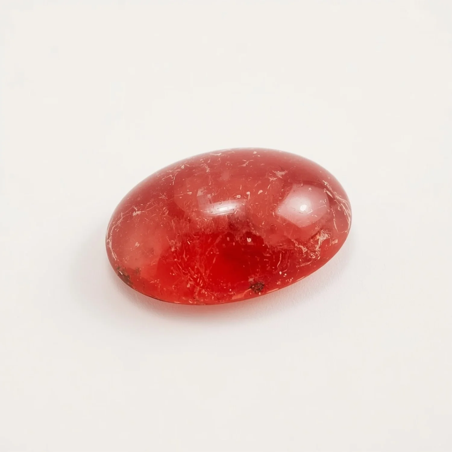 Red Strawberry Quartz 1PC Medium 8x10 MM Oval Cabochon Red Genuine semi Precious Precious Gemstone - Image 2