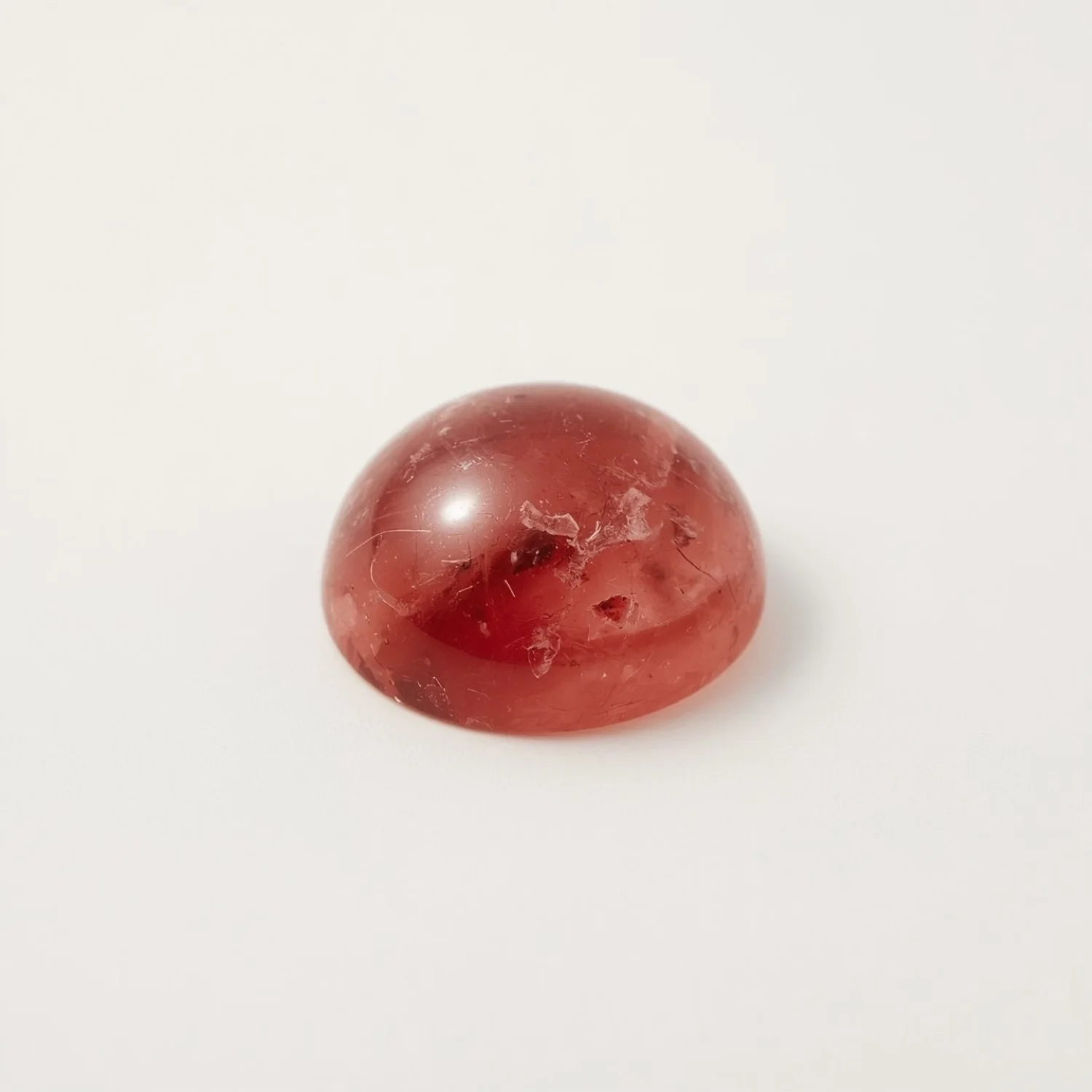 Red Strawberry Quartz 1PC Small 7x7 MM Round Cabochon Red Natural semi Precious Gems - Image 2