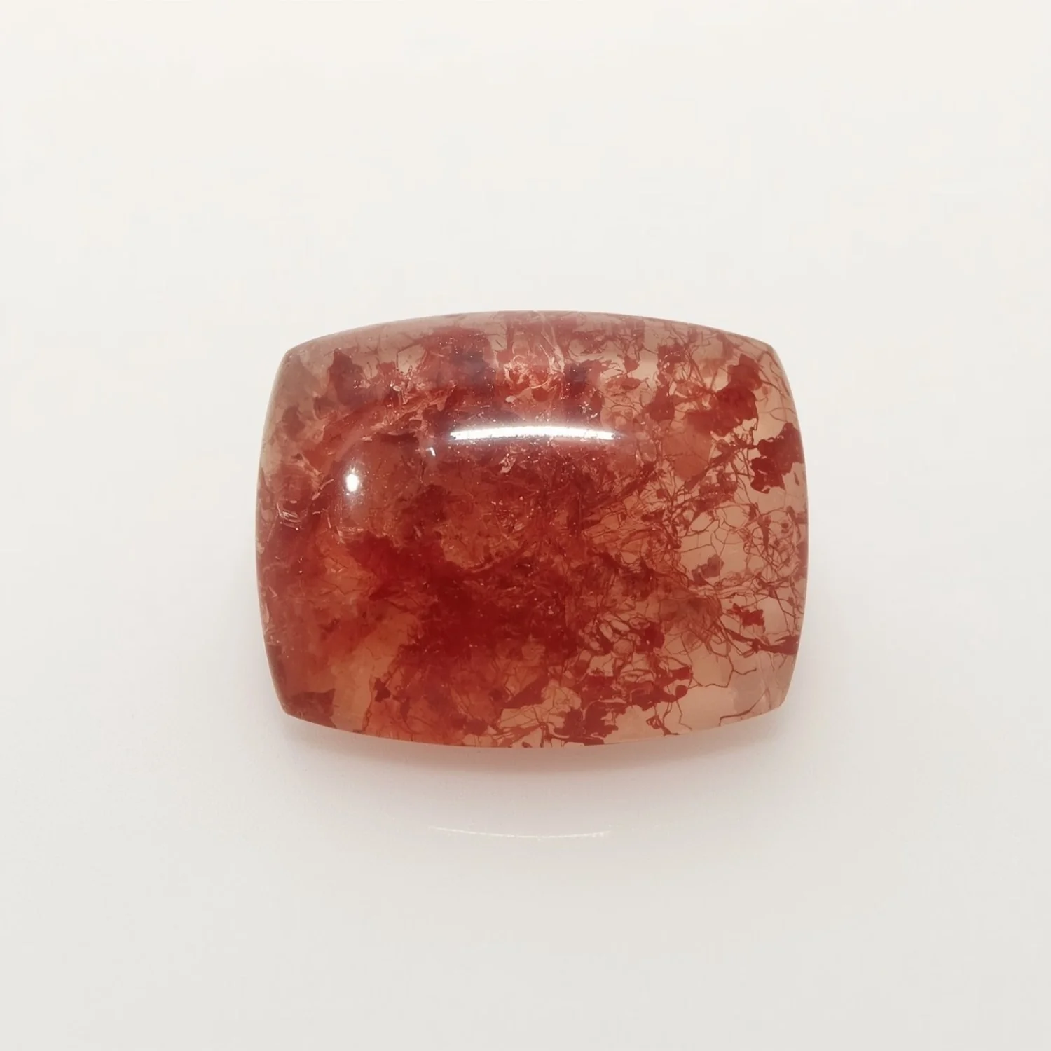 Red Strawberry Quartz 1PC Tiny 5x7 MM Emerald Cabochon Red Brilliant semi Precious Loose Gemstones
