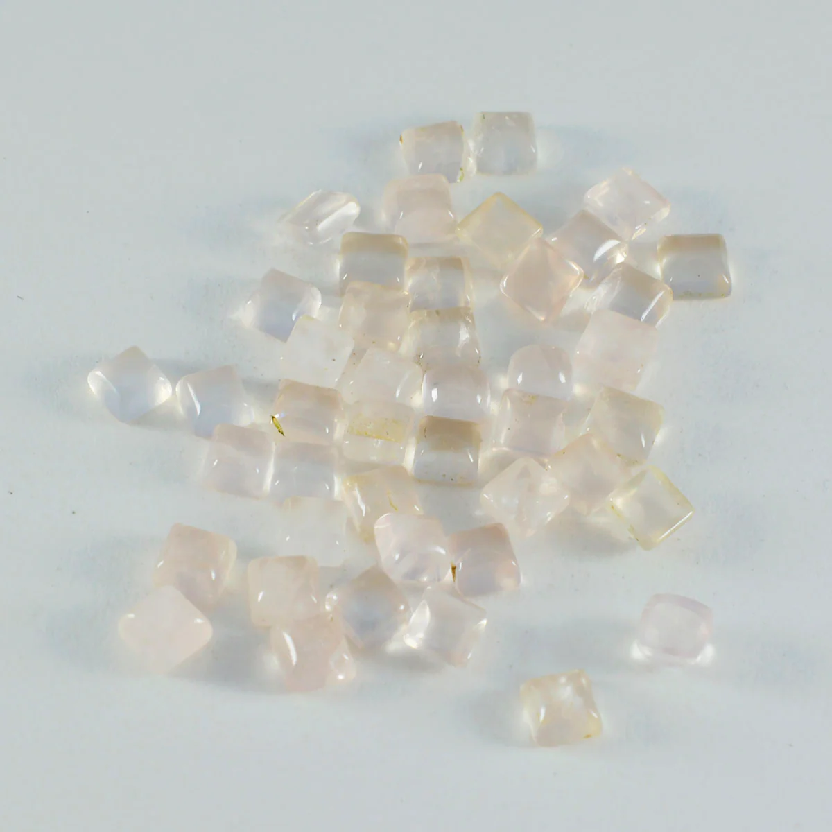 Rose Quartz 10PC Tiny 3x3 MM Square Cabochon Pink Superior semi Precious Semi Precious Gemstone