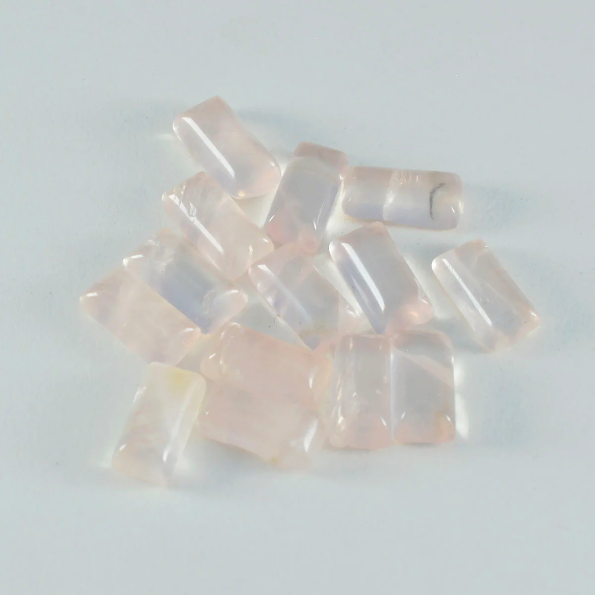 Rose Quartz 10PC Tiny 3x6 MM Baguette Cabochon Pink Genuine semi Precious Loose Gems - Image 2