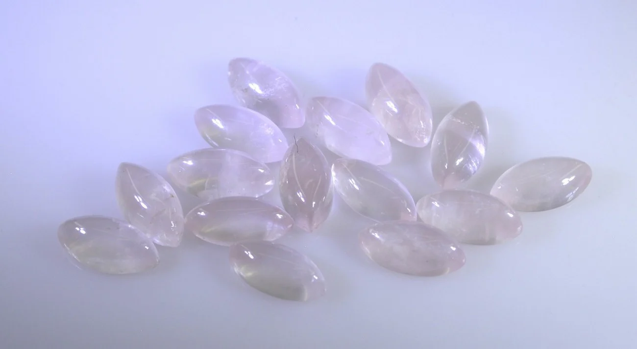 Rose Quartz 10PC Tiny 3x6 MM Marquise Cabochon Pink Brilliant semi Precious Loose Gems - Image 3