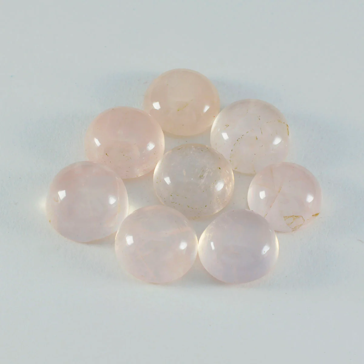 Rose Quartz 1PC Large 10x10 MM Round Cabochon Pink Fine semi Precious Gems - Image 4