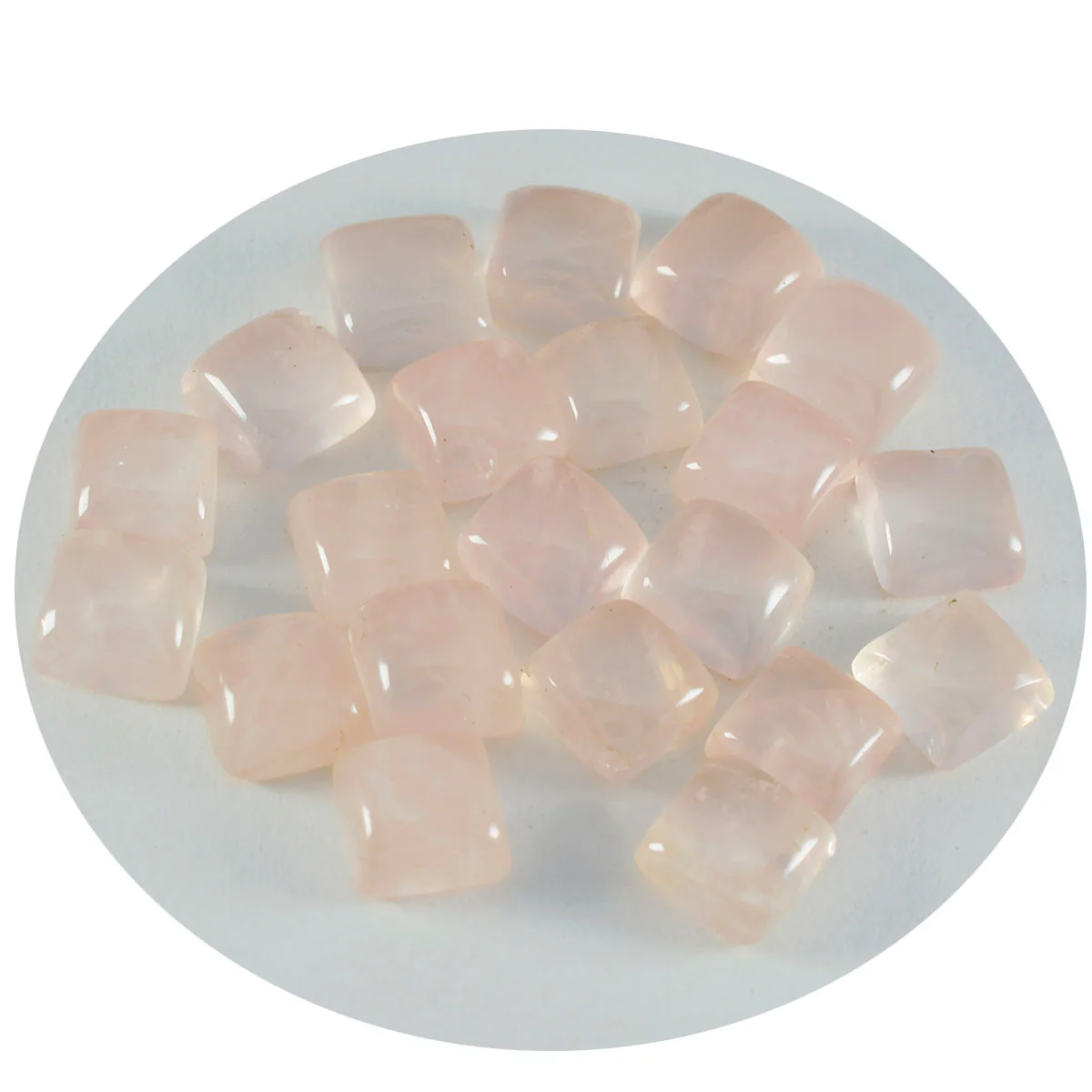 Rose Quartz 1PC Large 10x10 MM Square Cabochon Pink Luster semi Precious Precious Gemstone - Image 2