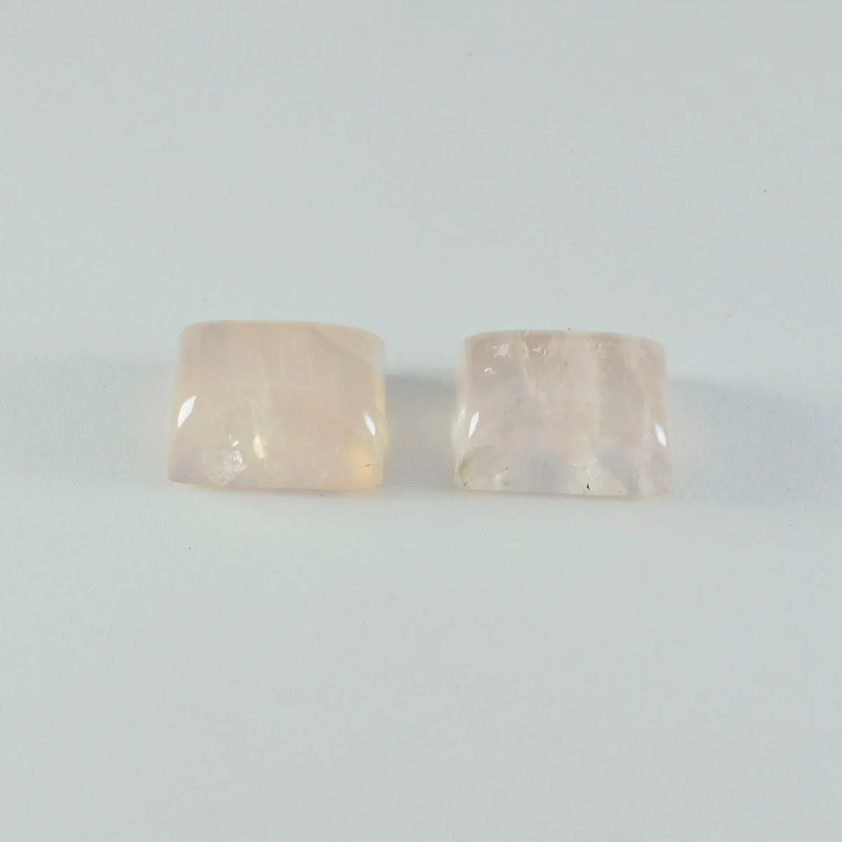 Rose Quartz 1PC Large 10x12 MM Emerald Cabochon Pink Lustrous semi Precious Semi Precious Gemstone
