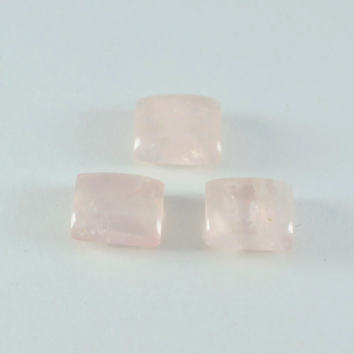 Rose Quartz 1PC Large 10x12 MM Emerald Cabochon Pink Lustrous semi Precious Semi Precious Gemstone - Image 4