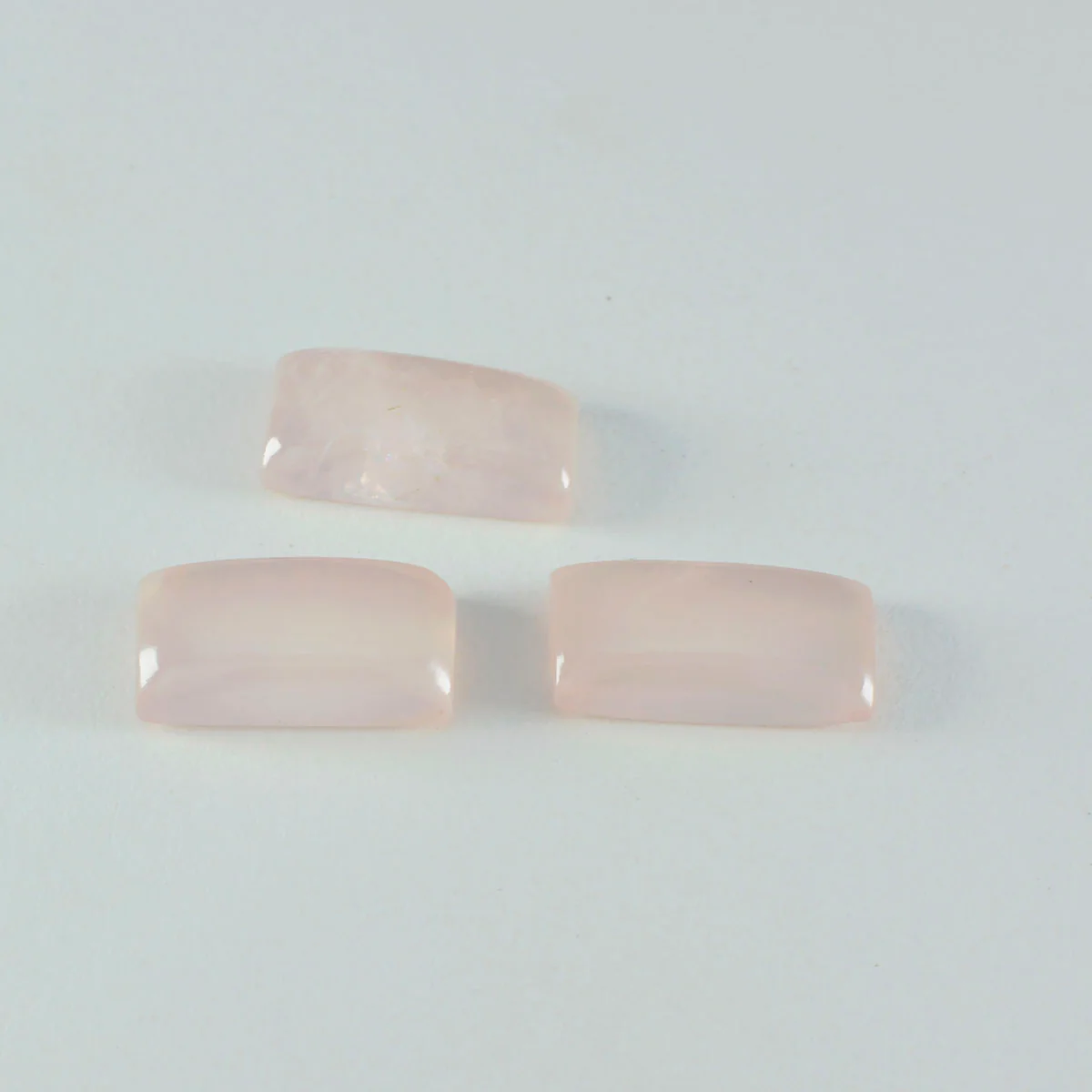 Rose Quartz 1PC Medium 7x14 MM Baguette Cabochon Pink Brilliant semi Precious Precious Gemstone - Image 2