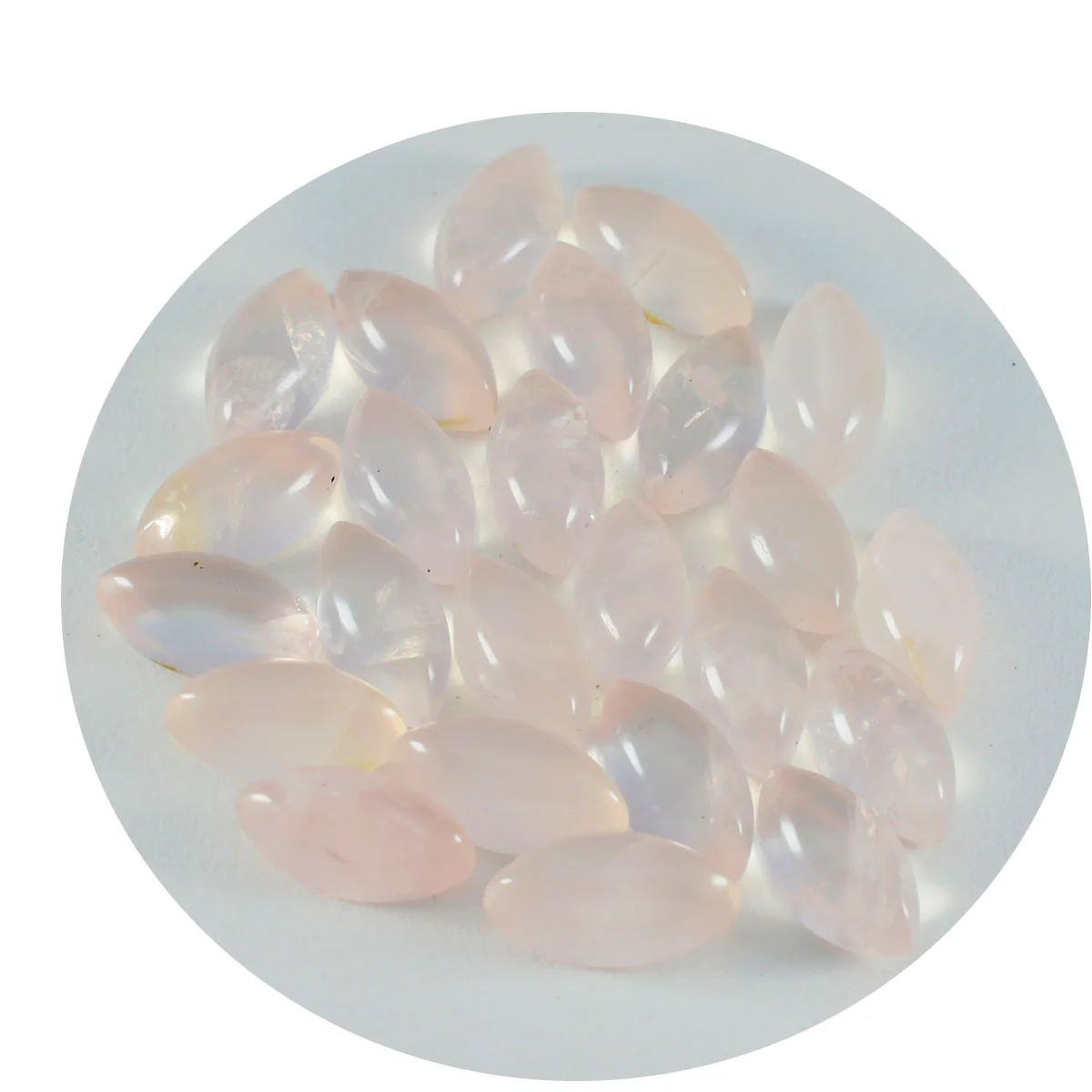 Rose Quartz 1PC Medium 7x14 MM Marquise Cabochon Pink Luster semi Precious Precious Gemstone - Image 2