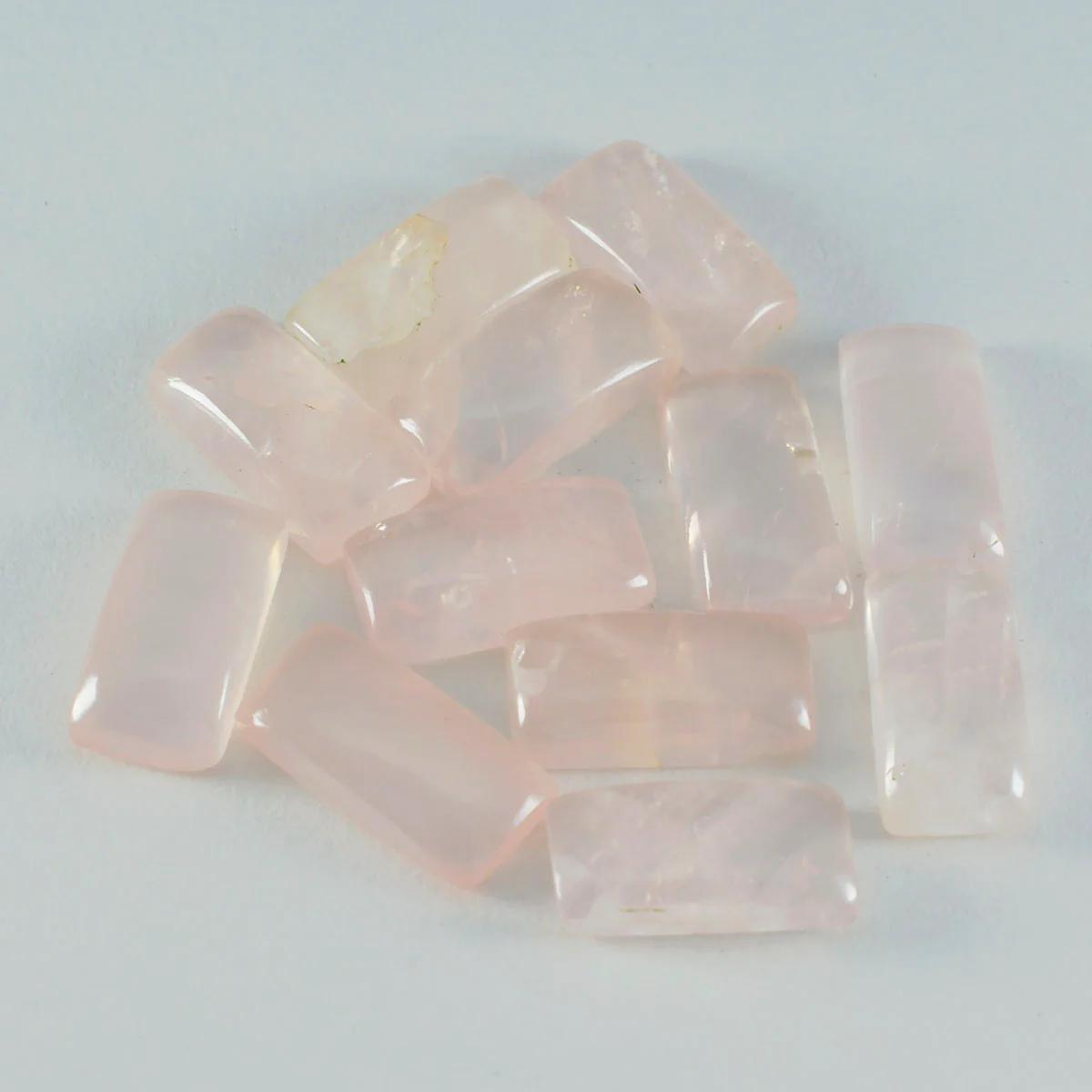 Rose Quartz 1PC Small 6x12 MM Baguette Cabochon Pink Fiery semi Precious Semi Precious Gemstone - Image 2