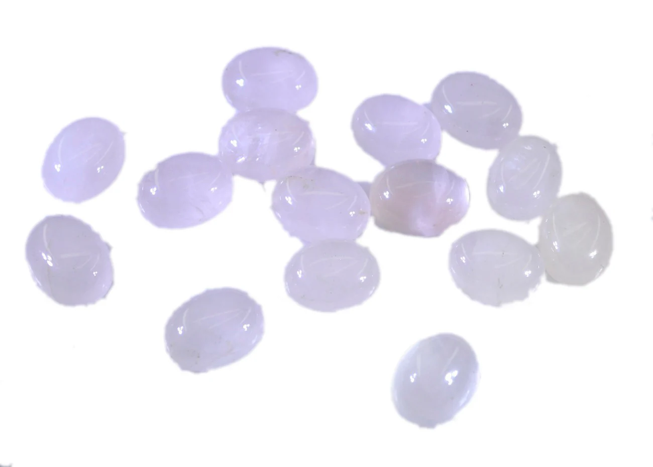 Rose Quartz 1PC Small 6x8 MM Oval Cabochon Pink Splendid semi Precious Gems - Image 3