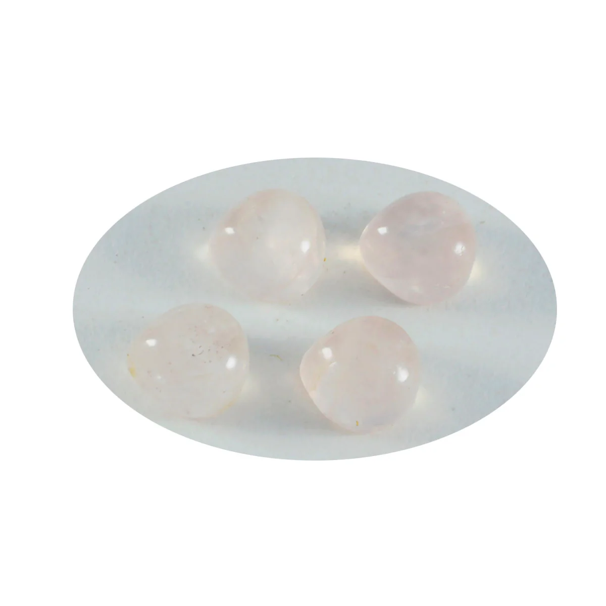 Rose Quartz 1PC Small 7x7 MM Heart Cabochon Pink Lustrous semi Precious Semi Precious Gemstone - Image 2