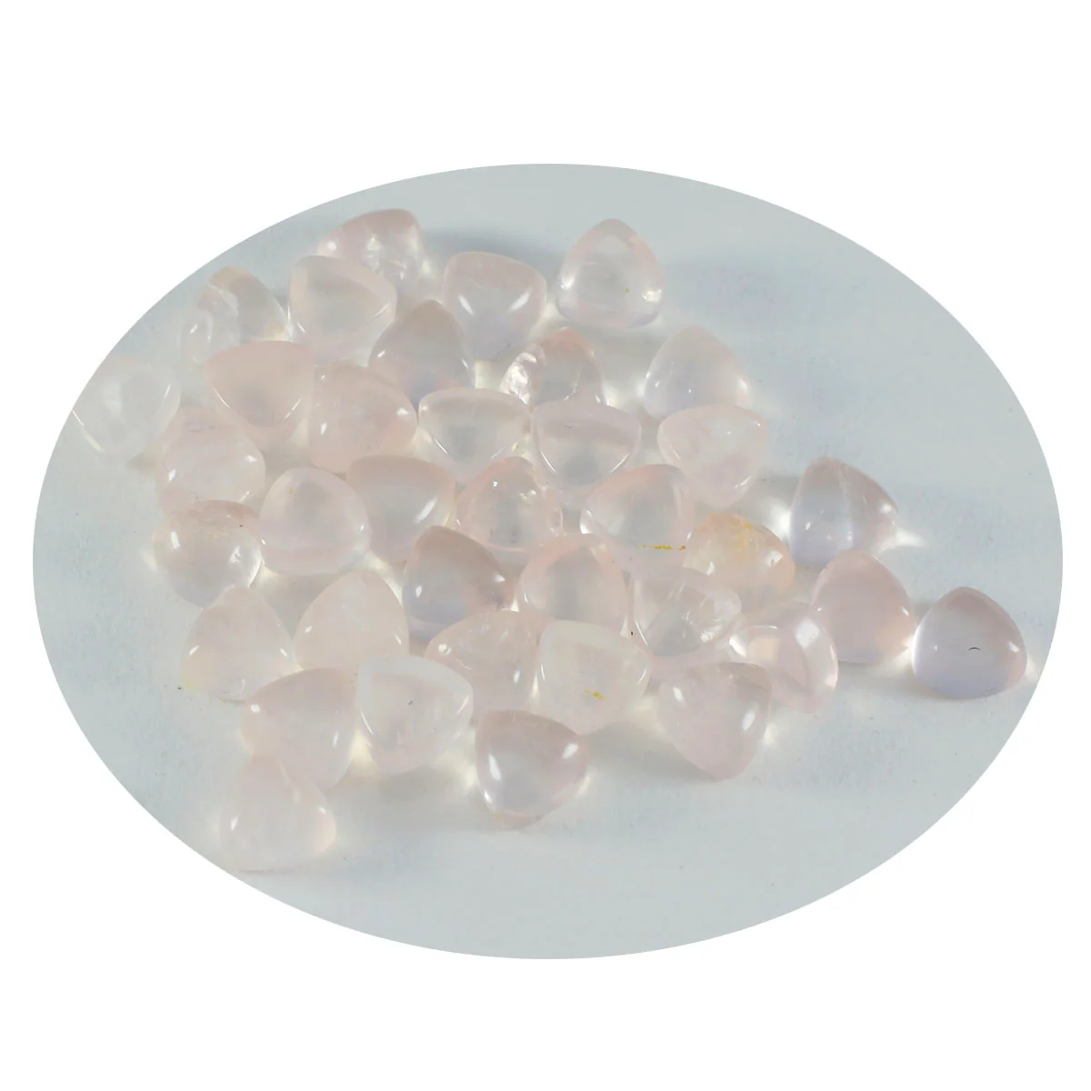 Rose Quartz 1PC Small 7x7 MM Triangle Cabochon Pink Genuine semi Precious Precious Gemstone - Image 2