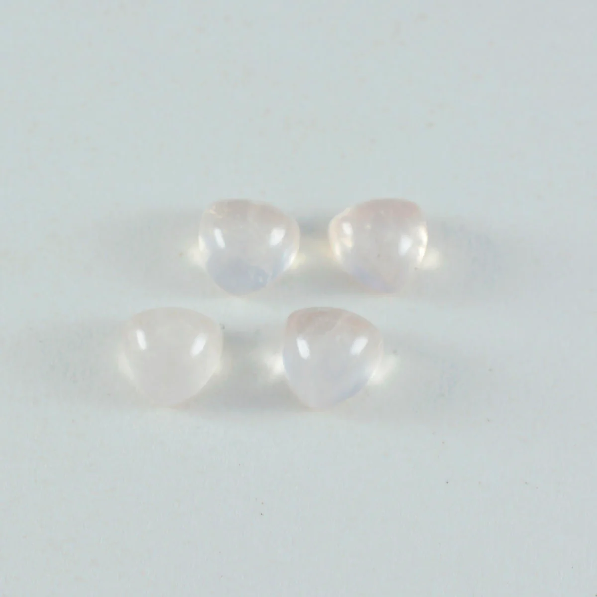 Rose Quartz 1PC Small 8x8 MM Triangle Cabochon Pink Superior semi Precious Gems - Image 3