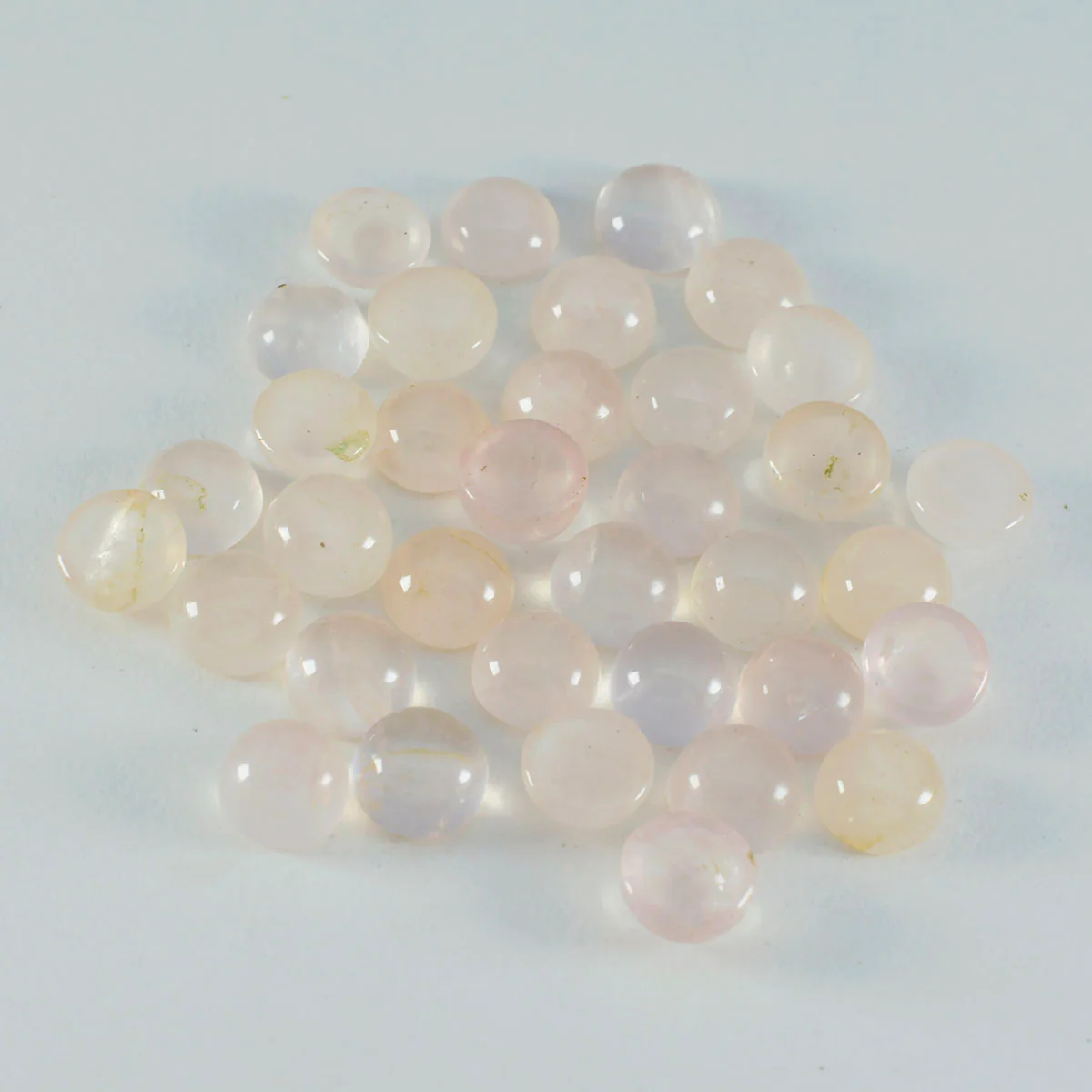 Rose Quartz 1PC Tiny 6x6 MM Round Cabochon Pink Splendid semi Precious Loose Gemstone