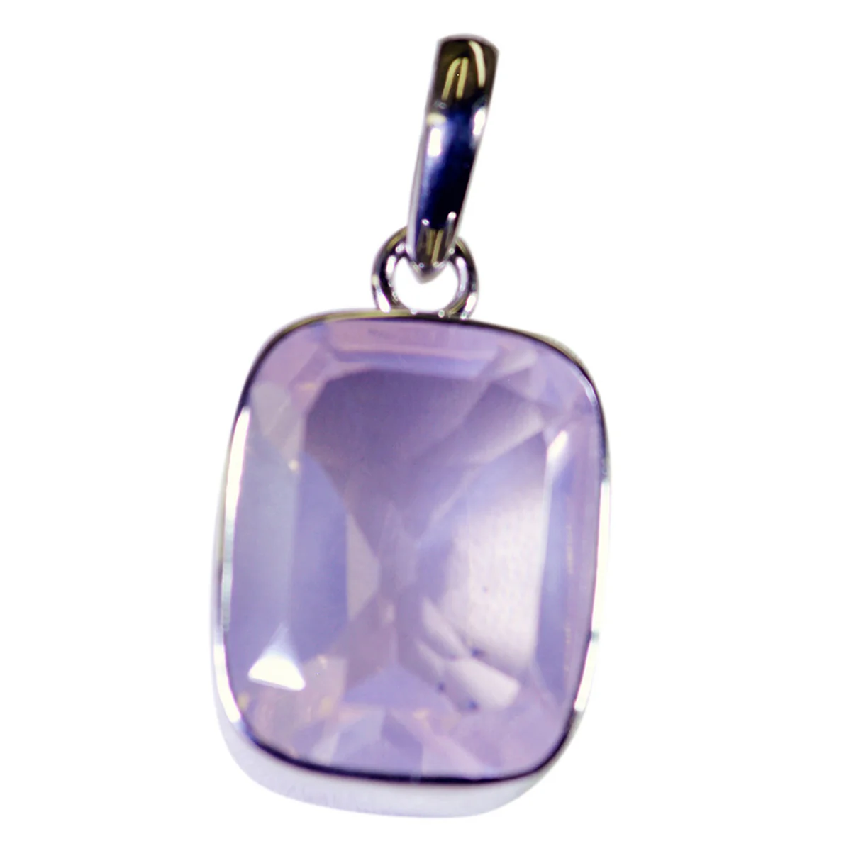 Rose Quartz Classic American Silver Solitaire Dayana Heart Pink Pendant Jewelry