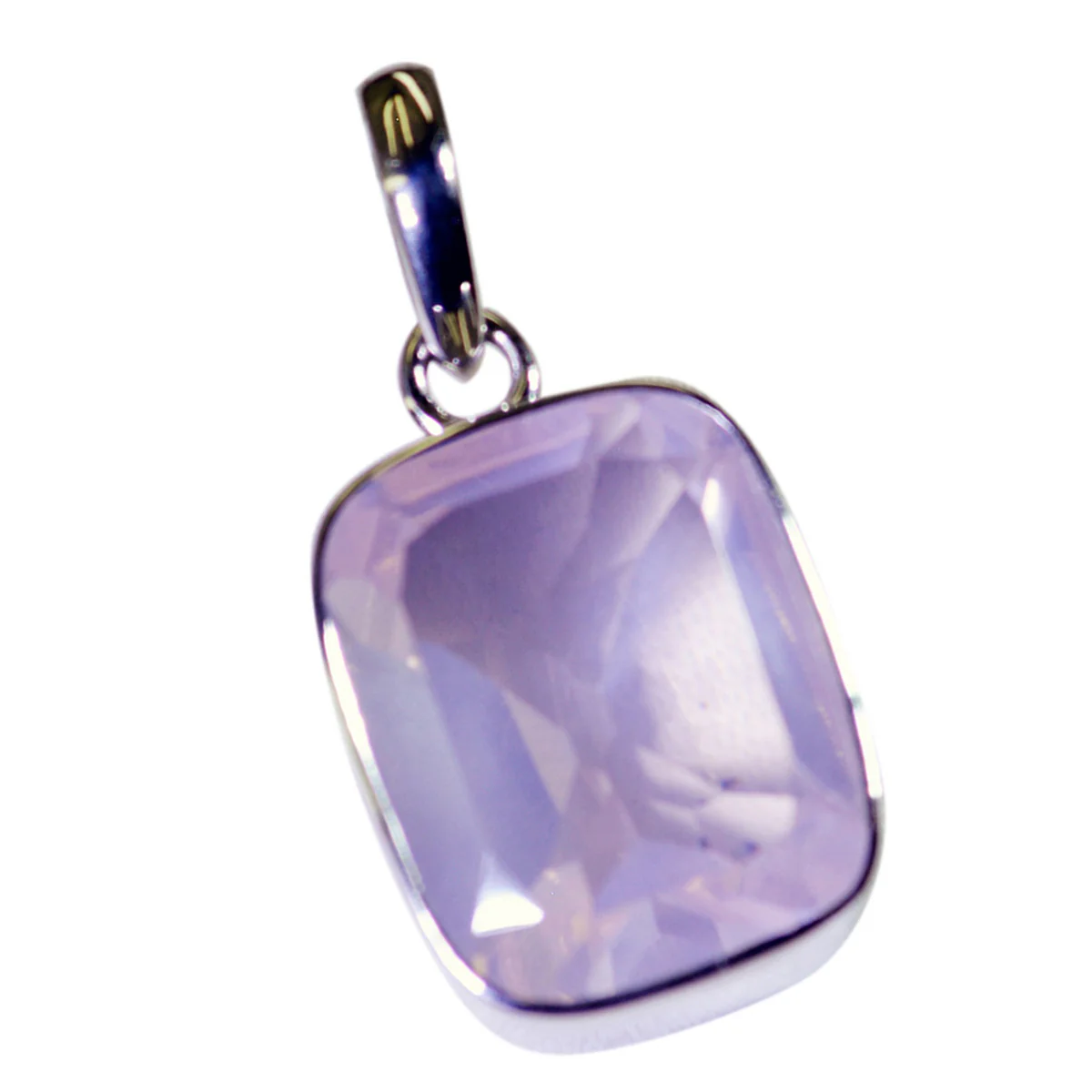 Rose Quartz Classic American Silver Solitaire Dayana Heart Pink Pendant Jewelry - Image 2
