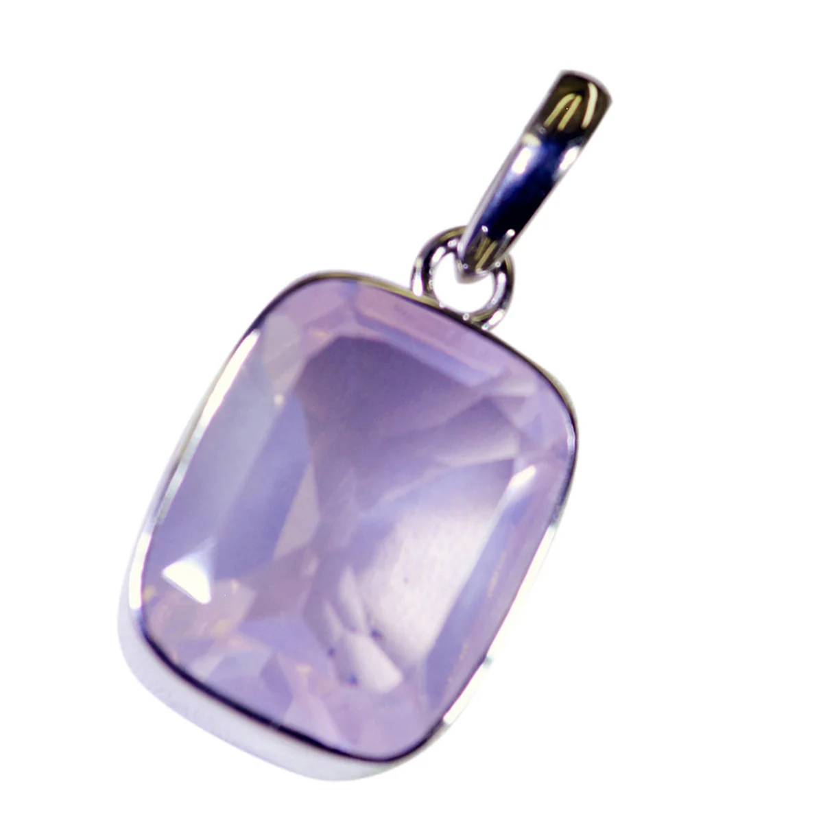 Rose Quartz Classic American Silver Solitaire Dayana Heart Pink Pendant Jewelry - Image 3